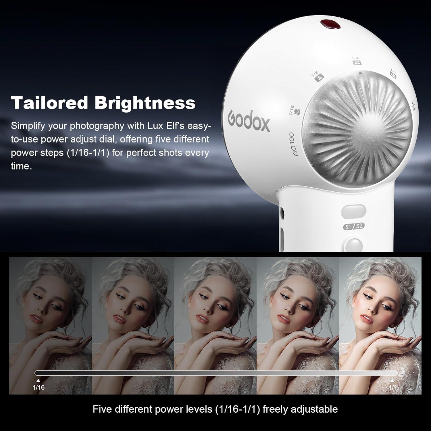 Flash Retro Godox Lux Elf para Fotografía - 400 Destellos