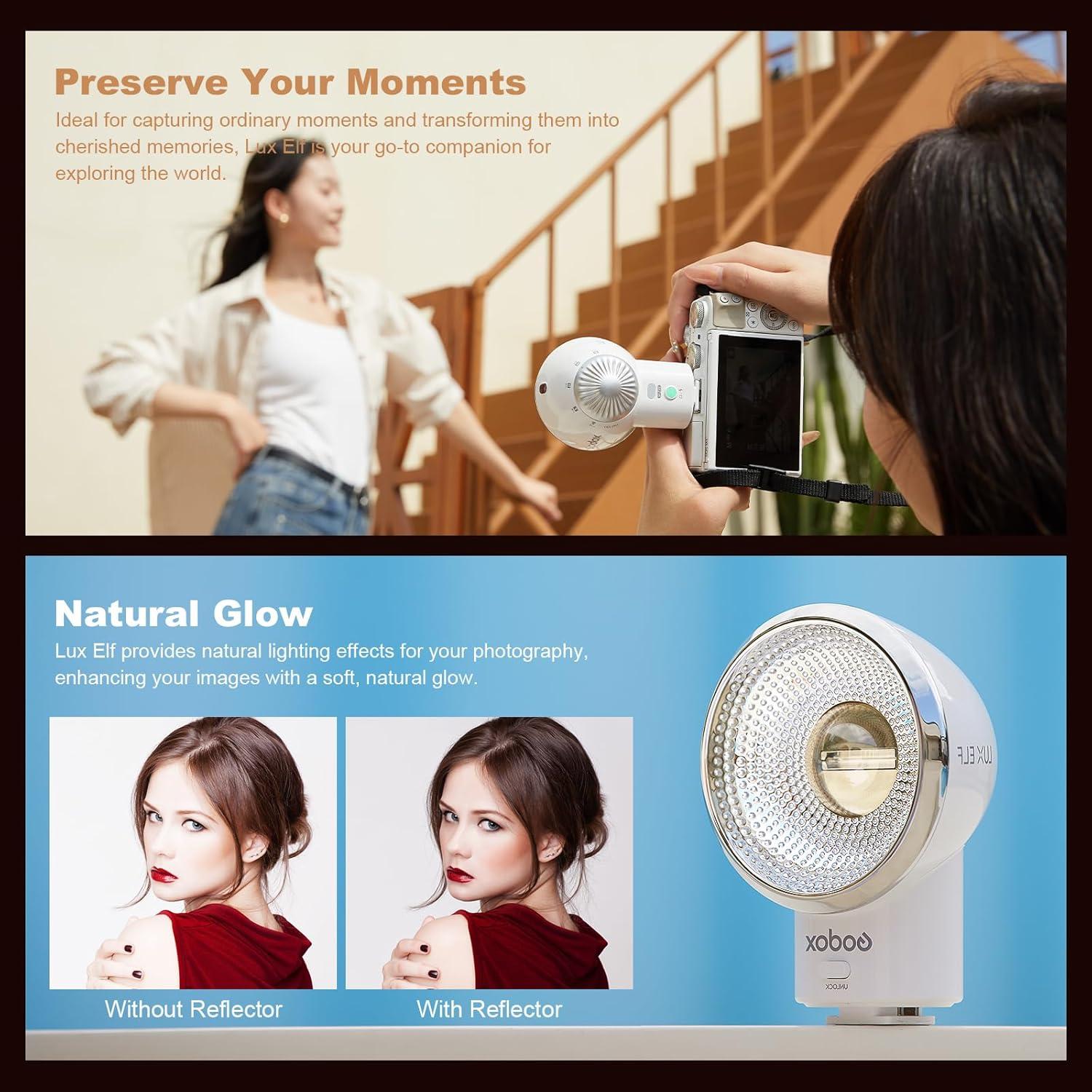 Flash Retro Godox Lux Elf para Fotografía - 400 Destellos