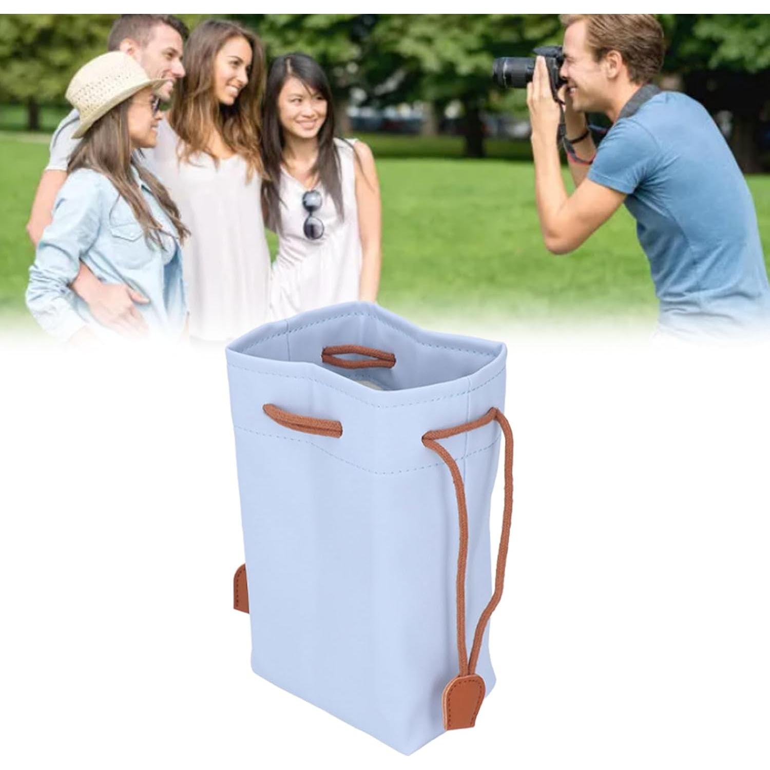 Funda de cámara Dpofirs azul, bolsa suave y compacta 19.5x11.5cm