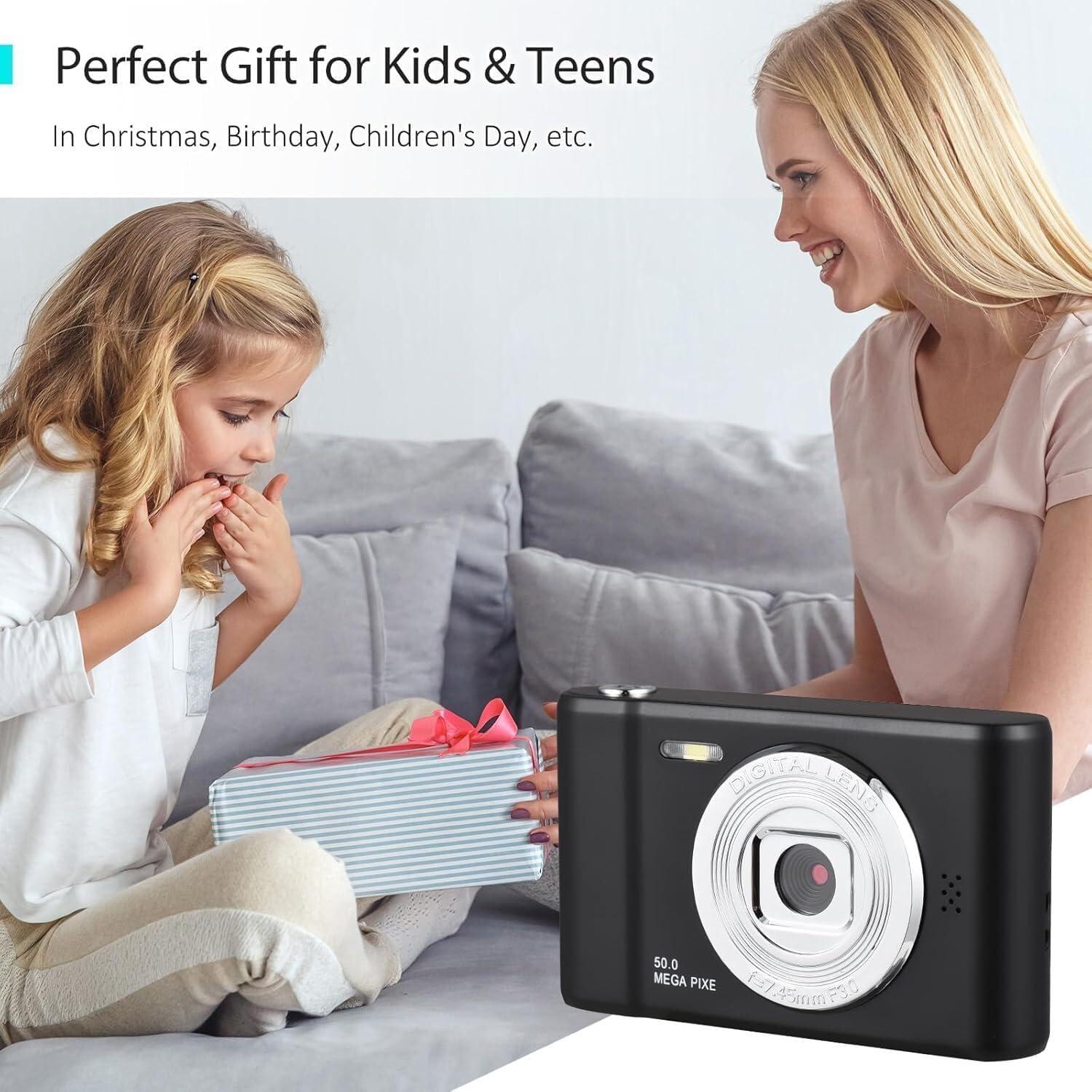 Cámara Digital Acuvar 50MP Doble Lente Compacta 1080P