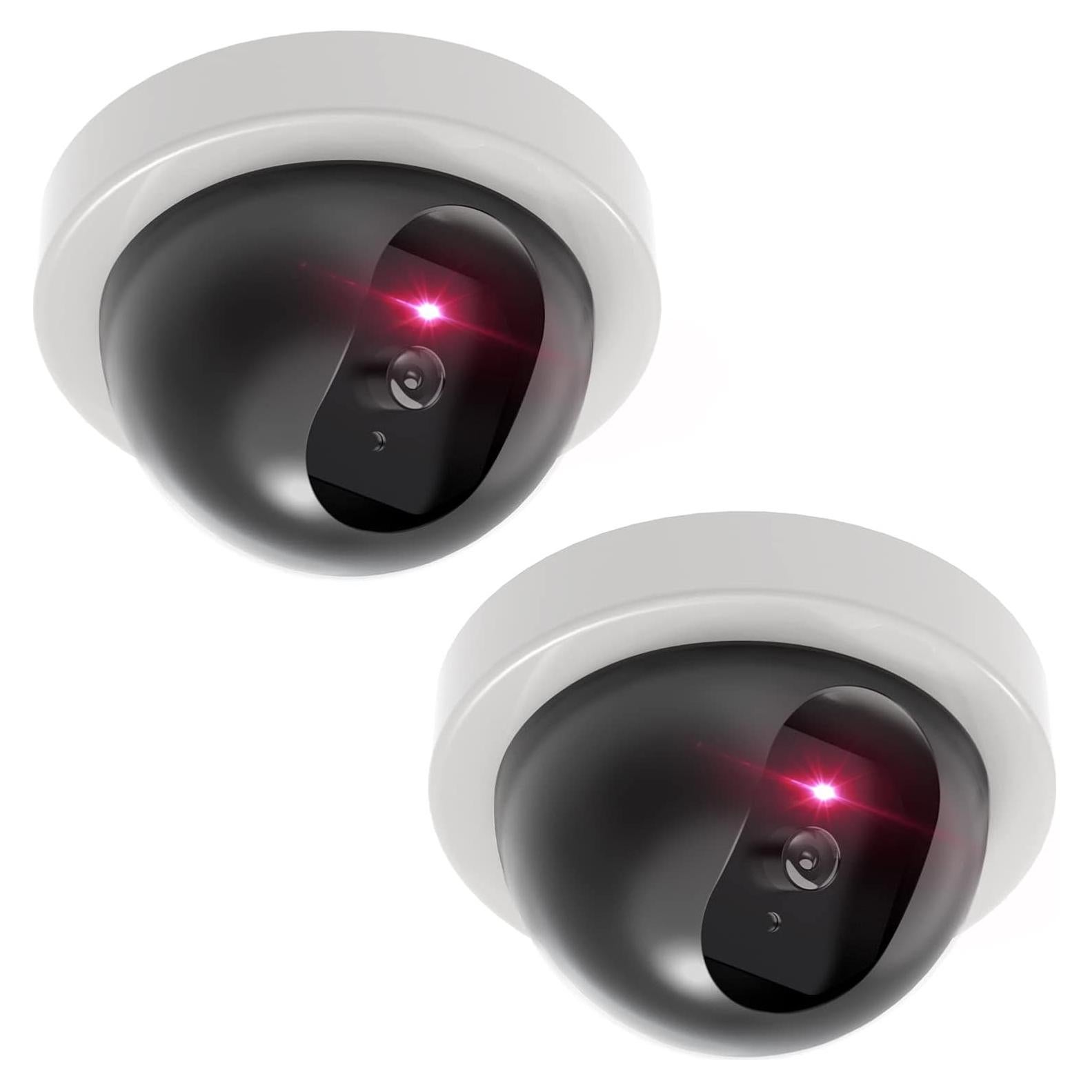 Cámara de Seguridad Falsa WALI SDW-2 con Luz LED Roja - 2 Paquetes