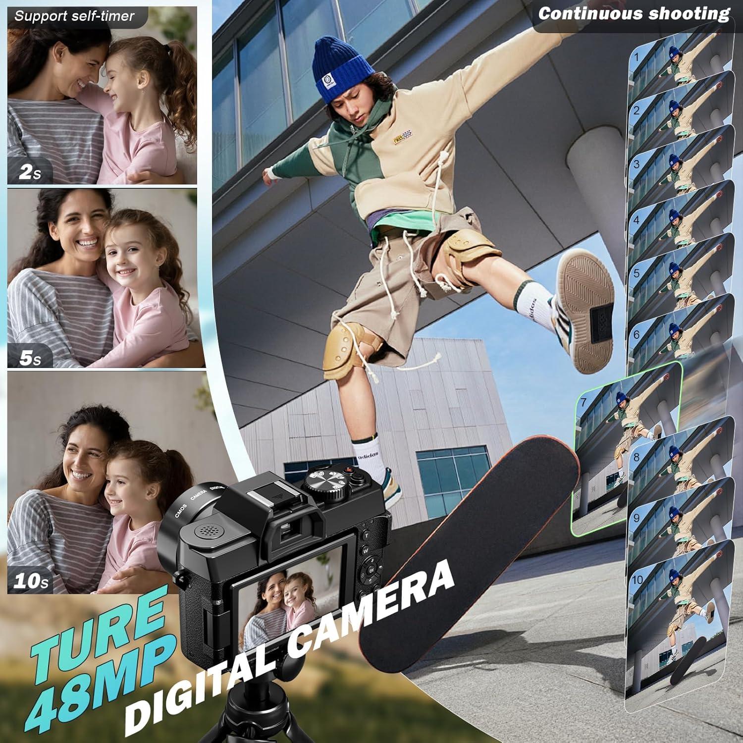 Cámara Digital G-Anica S100 4K 48MP Compacta para Vlogging