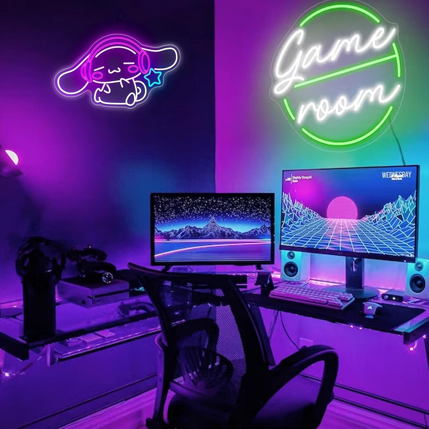 Luz de neón Cinnamoroll LED 43.5x25.5 cm para decoración