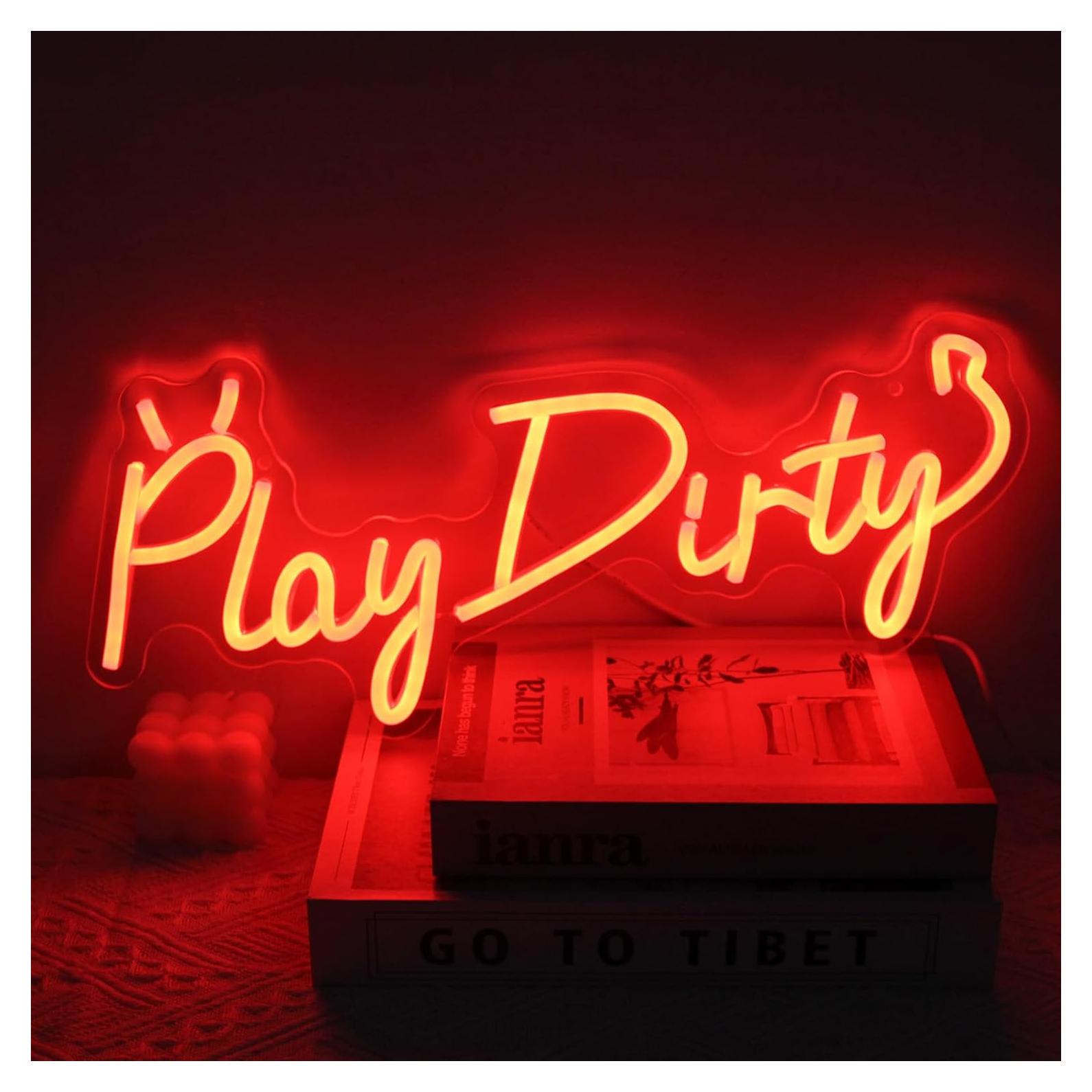 Luz de Neón Juega Sucio Kullneon 43x18 cm LED Roja