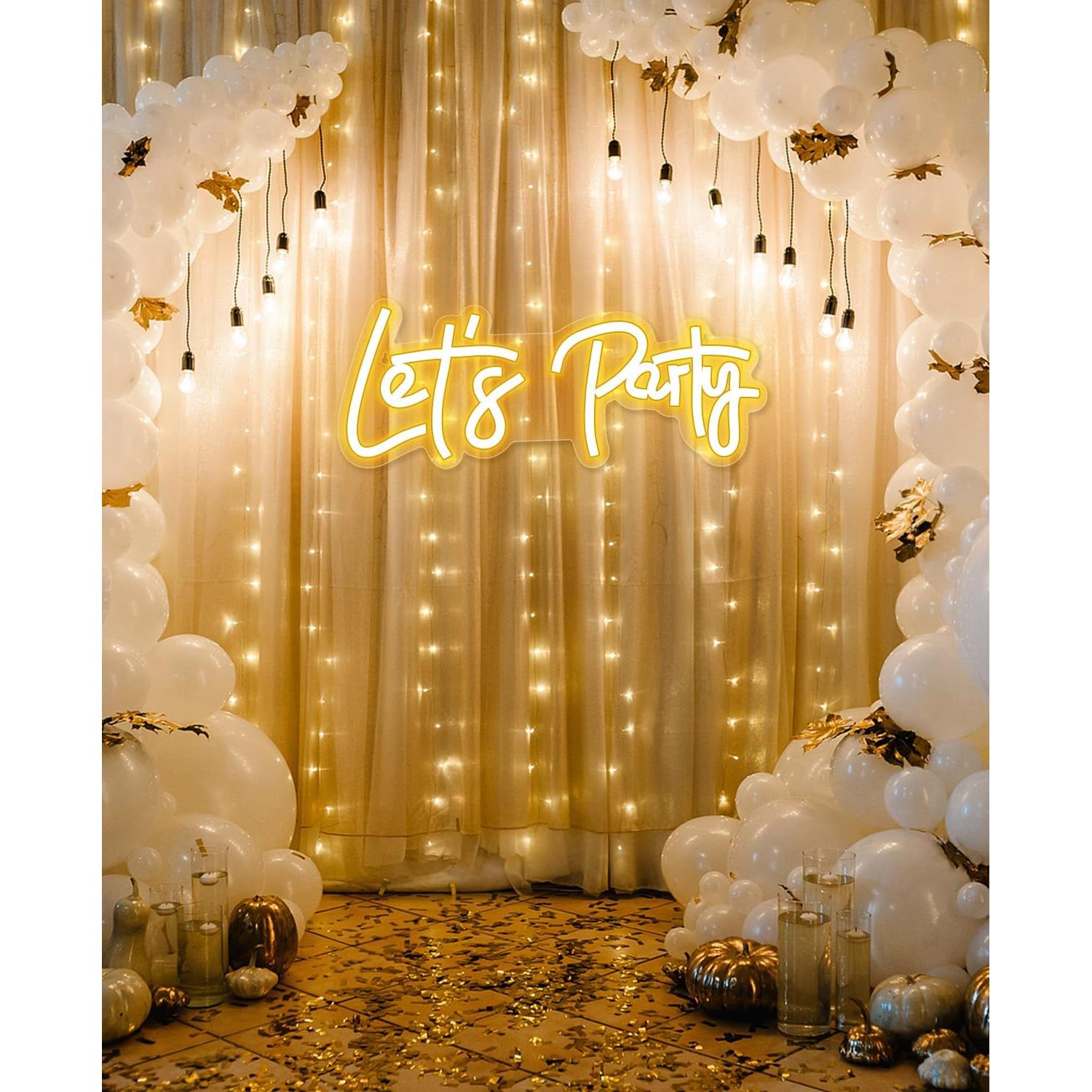 Letrero de Neón LED Arrinew Let's Party para Decoración