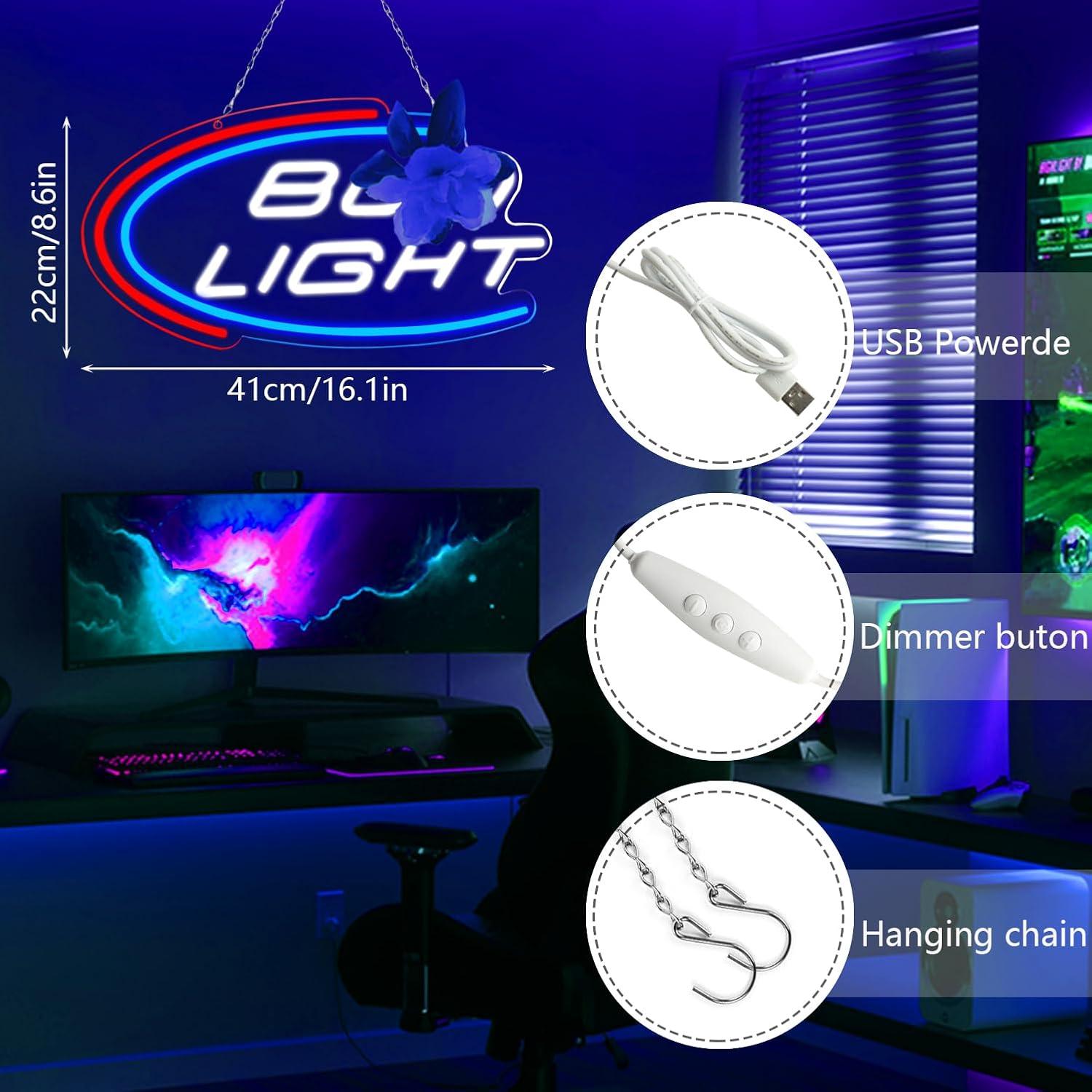 Letrero de Neón LED JFLLamp Cerveza 20.32cm Decoración