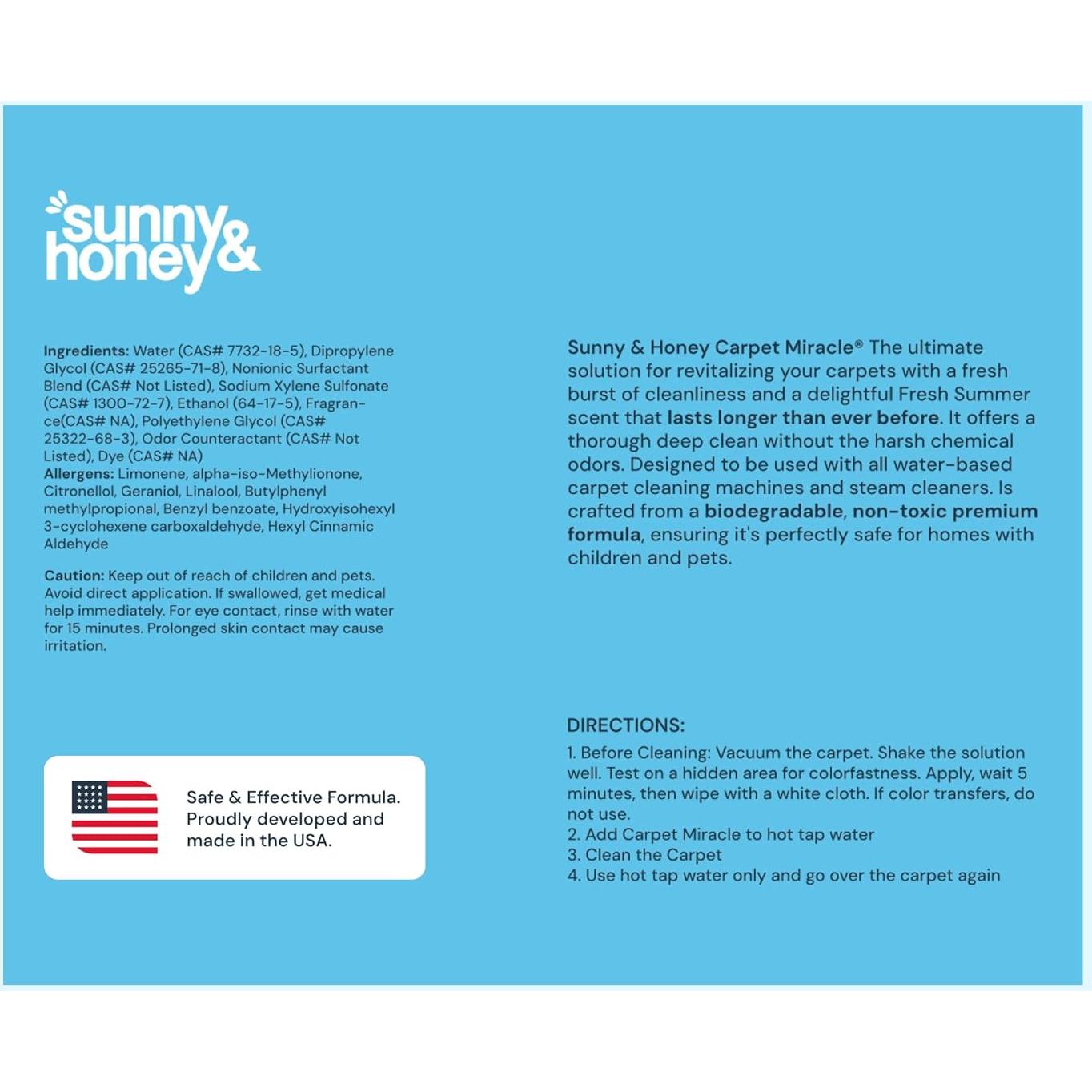 Limpiador de Alfombras Sunny & Honey 0.95 L Aroma Verano