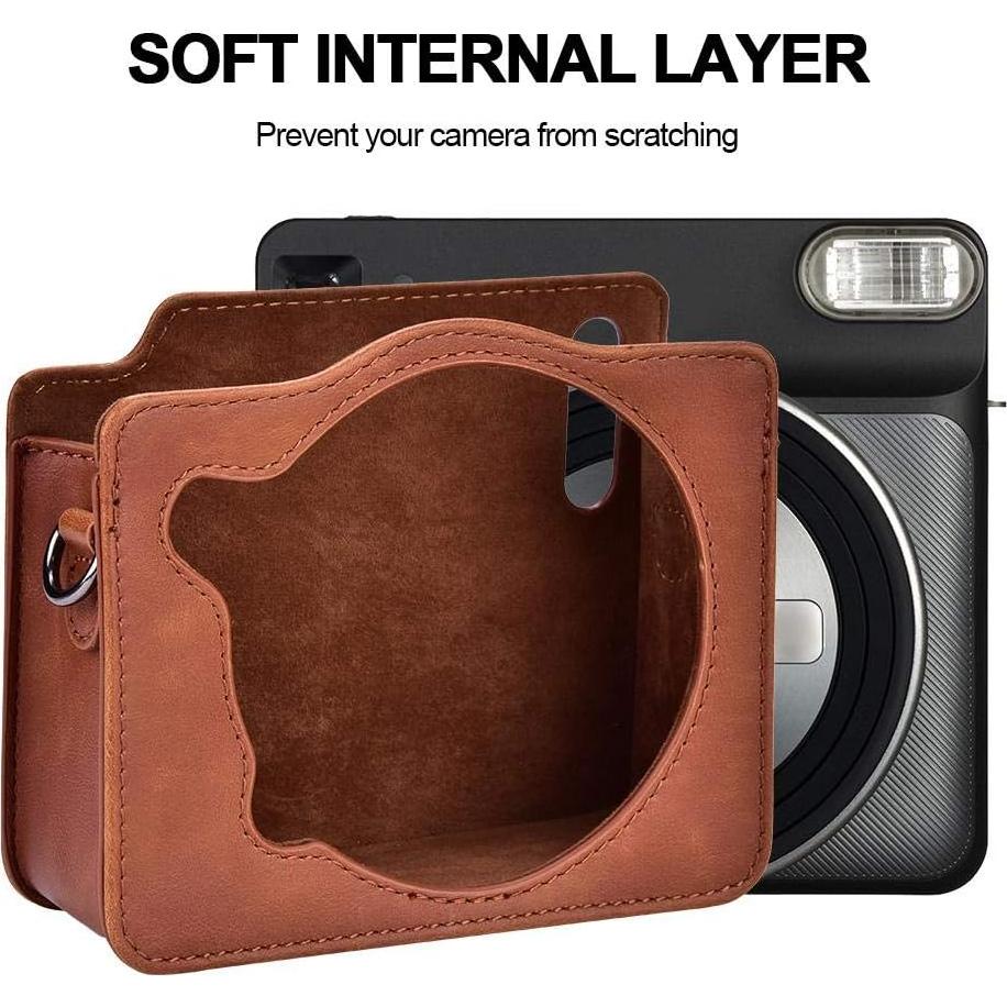Funda de Cámara Vintage Yoidesu para SQ 6 - Cuero PU Marrón
