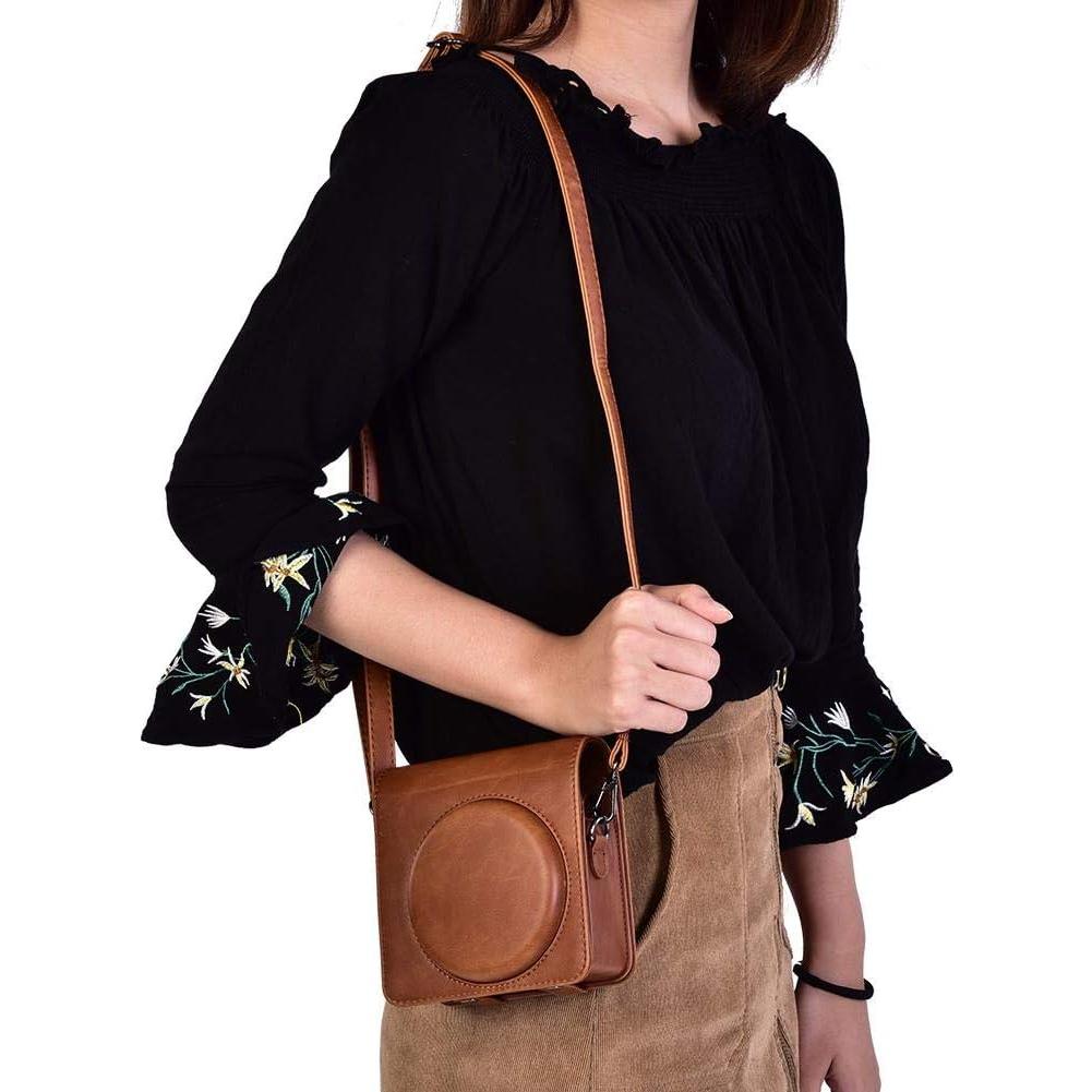 Funda de Cámara Vintage Yoidesu para SQ 6 - Cuero PU Marrón