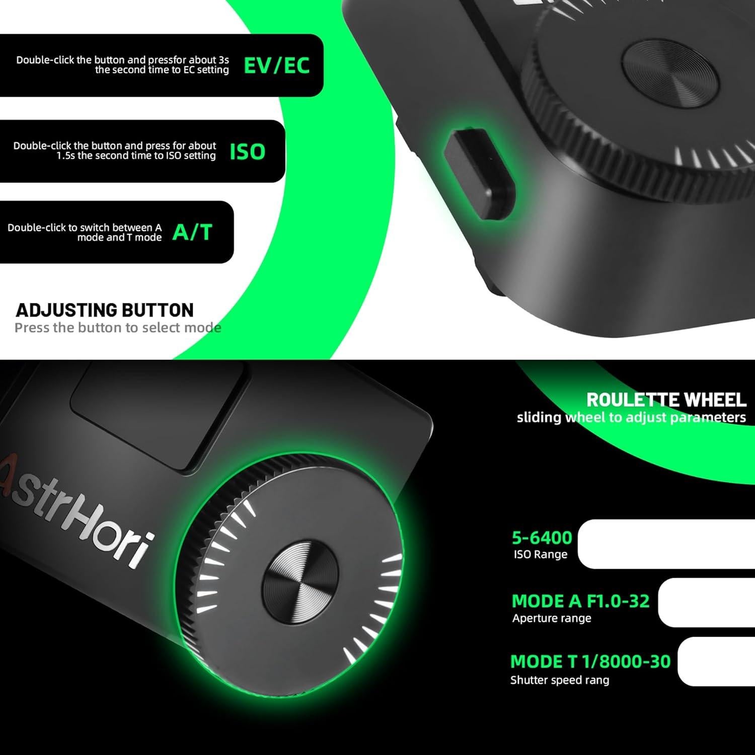 Medidor de Luz AstrHori CGB-B-S-FT con Pantalla OLED