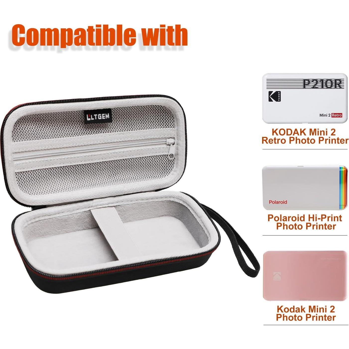 Funda LTGEM para KODAK Mini 2 / Mini Shot 2 Retro, Negro y Gris