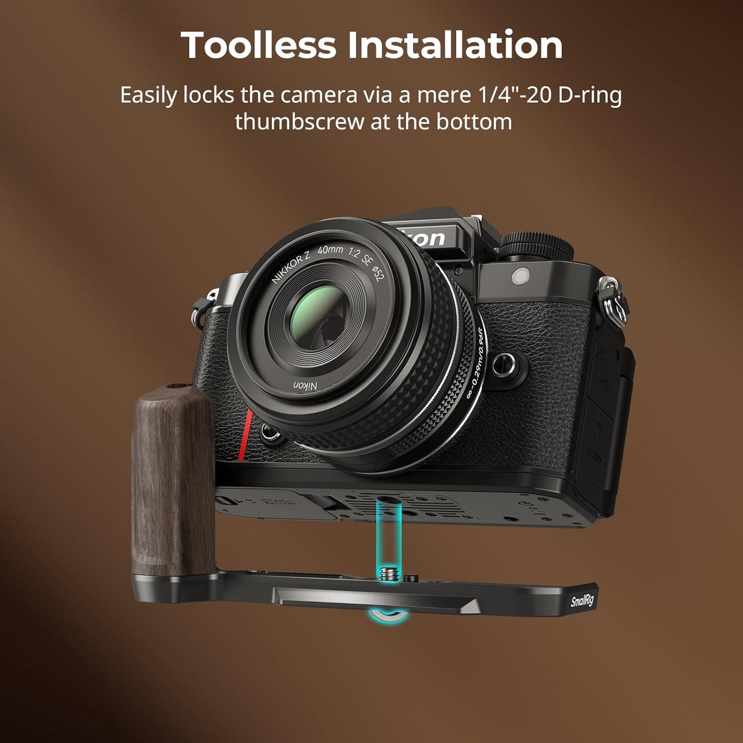 Mango de Madera SmallRig 4801 para Cámara Nikon Z f - Agarre L