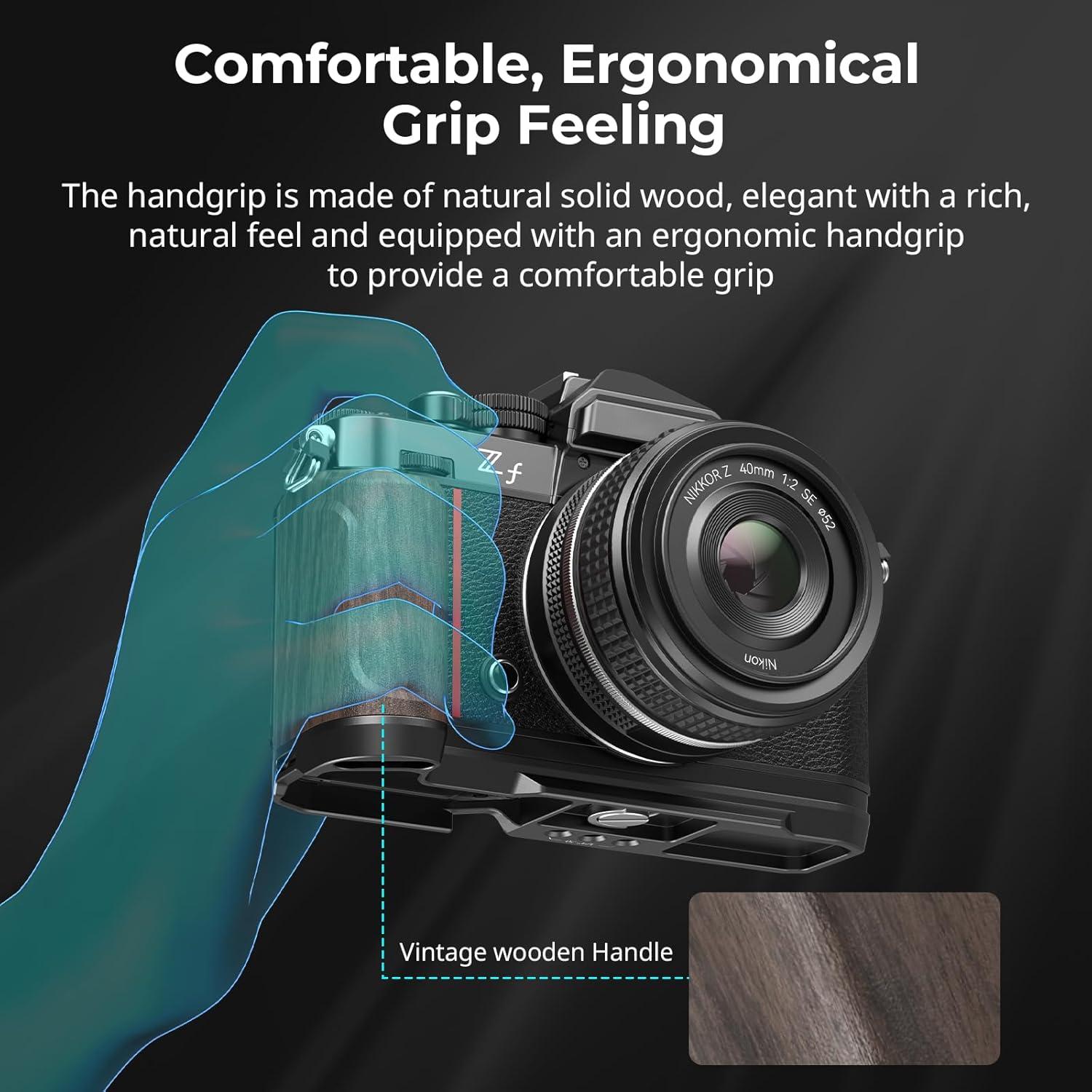 Mango de Madera SmallRig 4801 para Cámara Nikon Z f - Agarre L