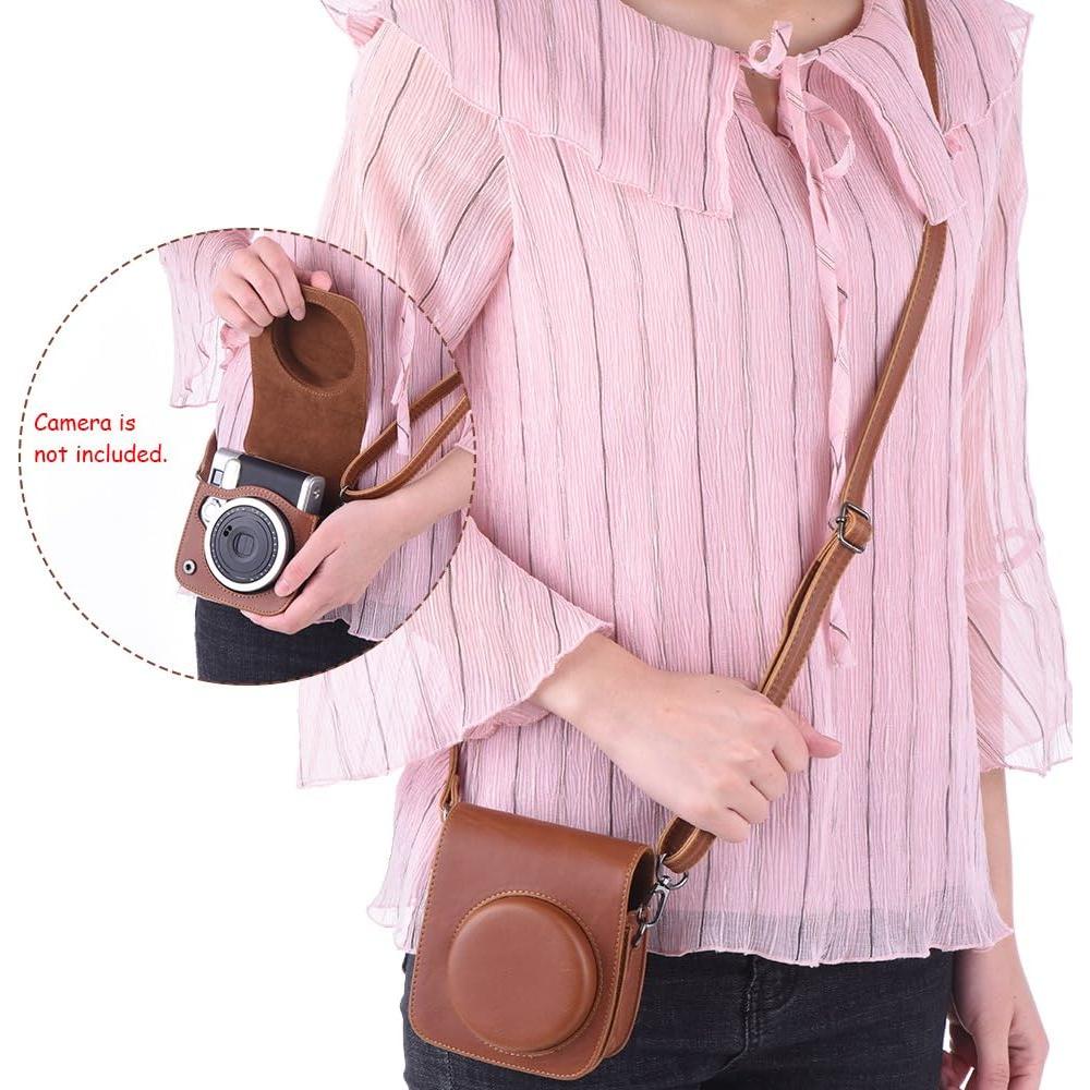 Bolsa de cámara Andoer para Fujifilm Instax Mini 90 - Marrón