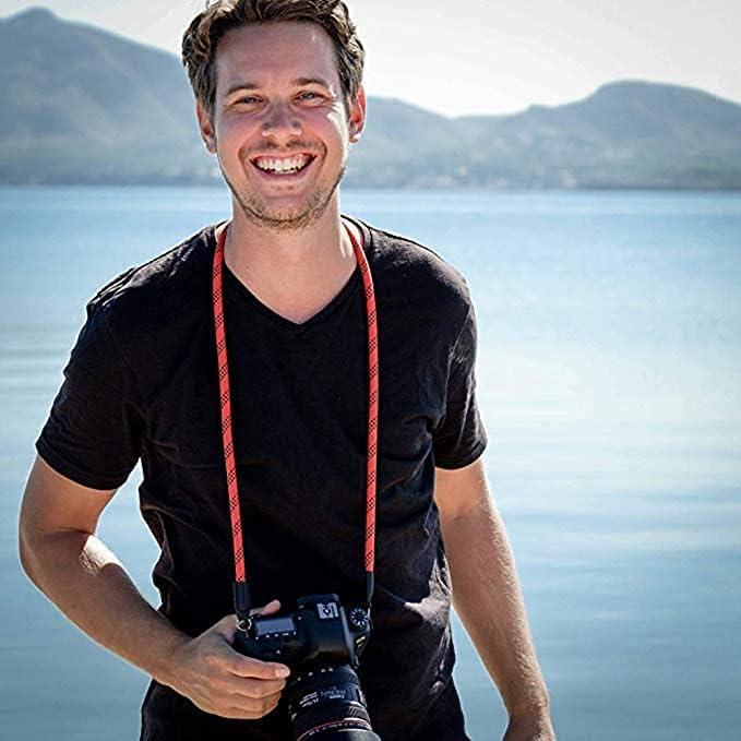 Correa de cámara de algodón suave 100cm Rojo para DSLR