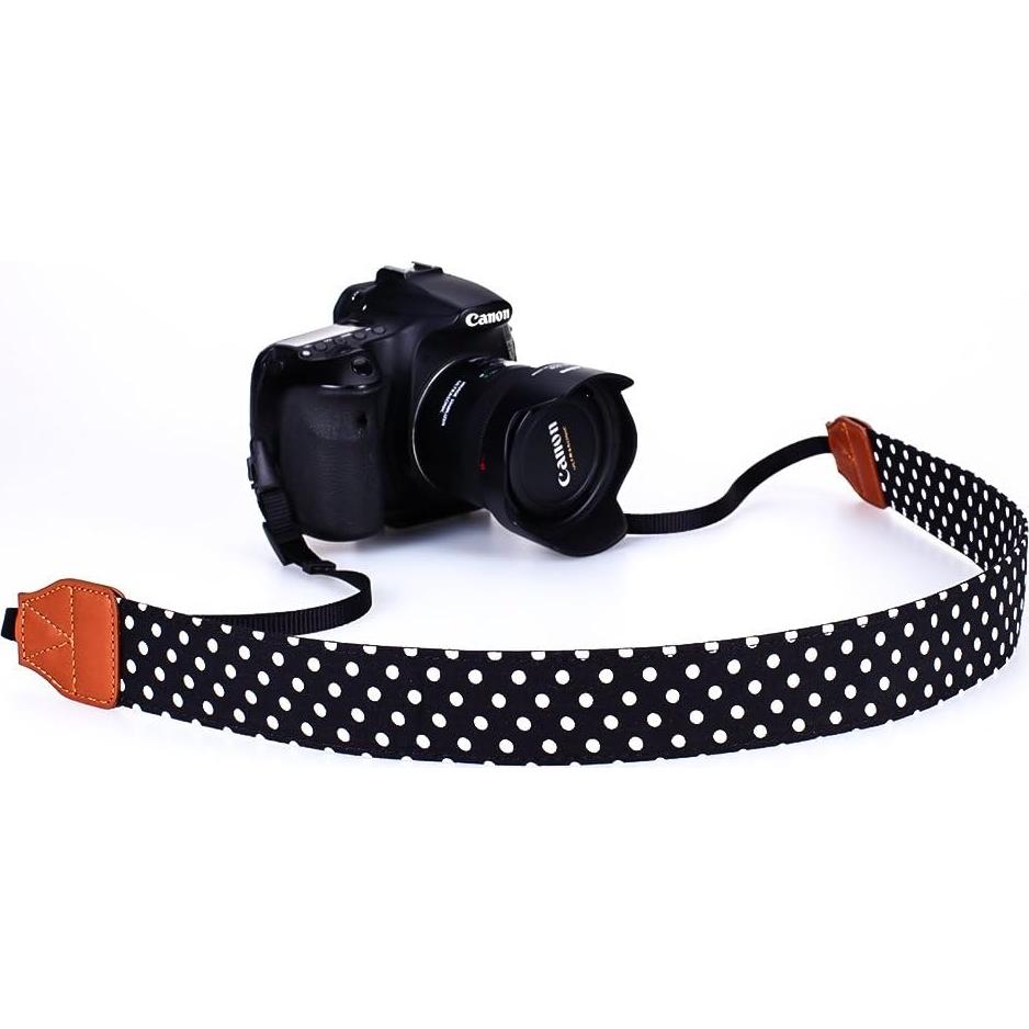 Correa de cámara Eorefo universal negra para DSLR y sin espejo