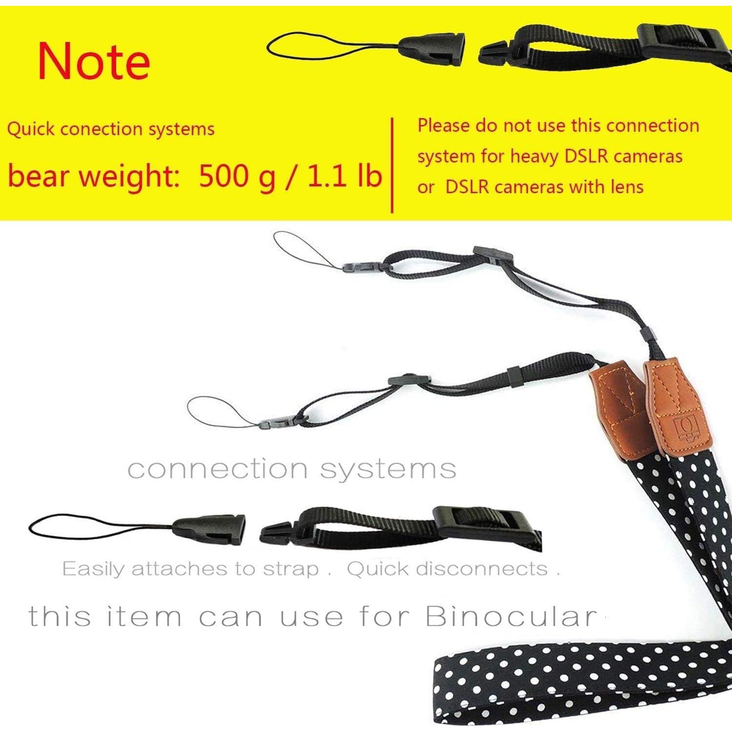 Correa de cámara Eorefo universal negra para DSLR y sin espejo