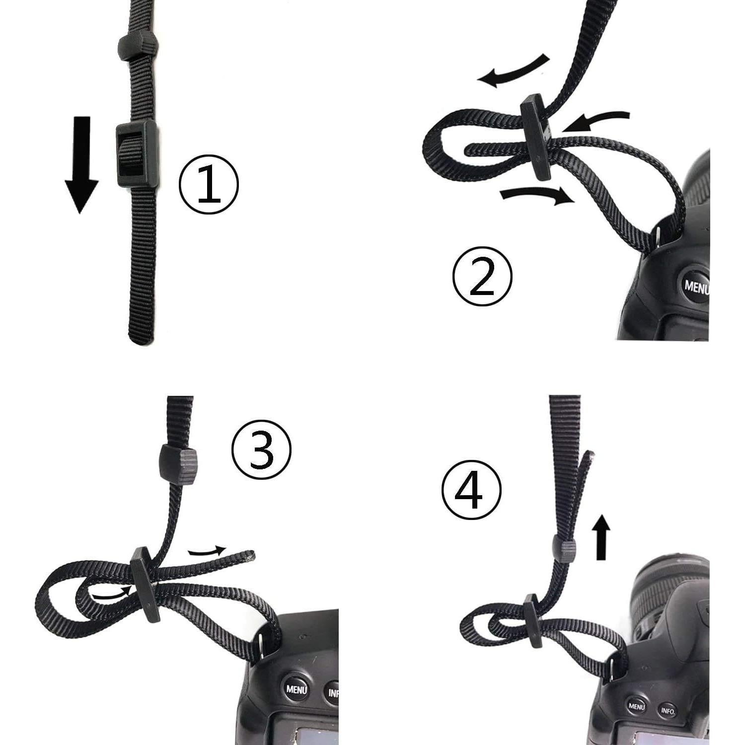 Correa de cámara Eorefo universal negra para DSLR y sin espejo