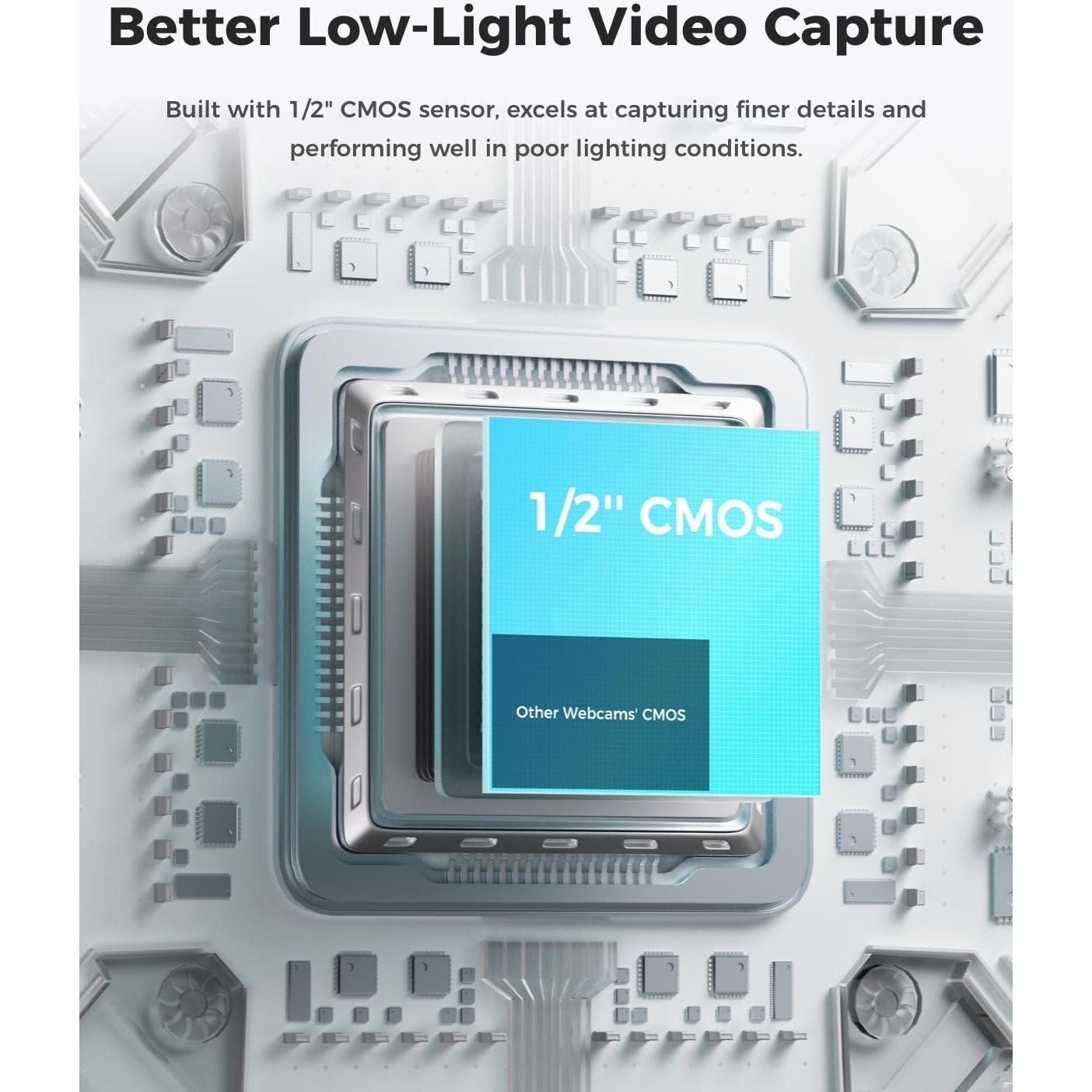 Cámara Web OBSBOT Meet 2 4K Ultra HD con AI y Micrófonos