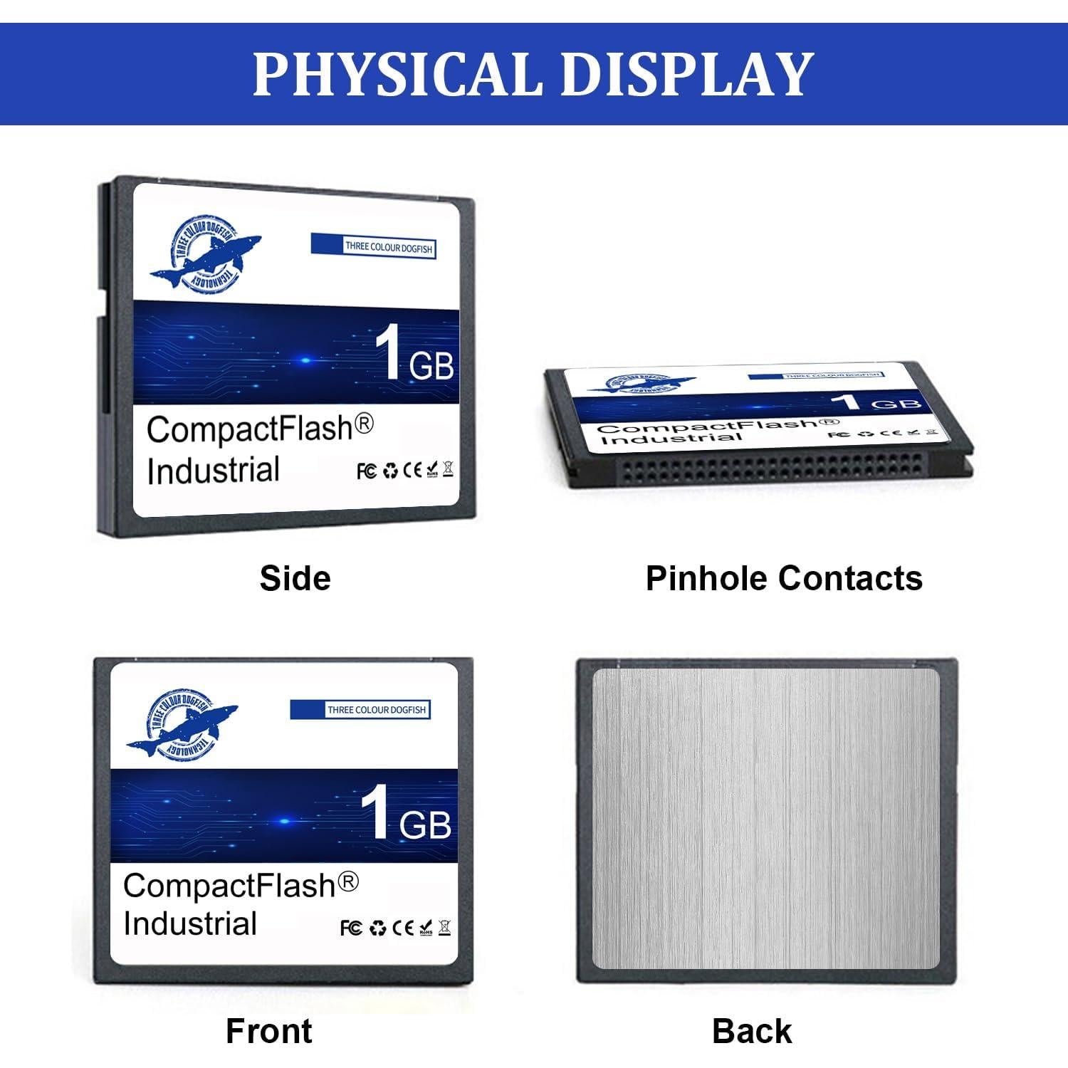 Tarjeta CompactFlash Dogfish 1GB 2 Paquete Industrial SLC