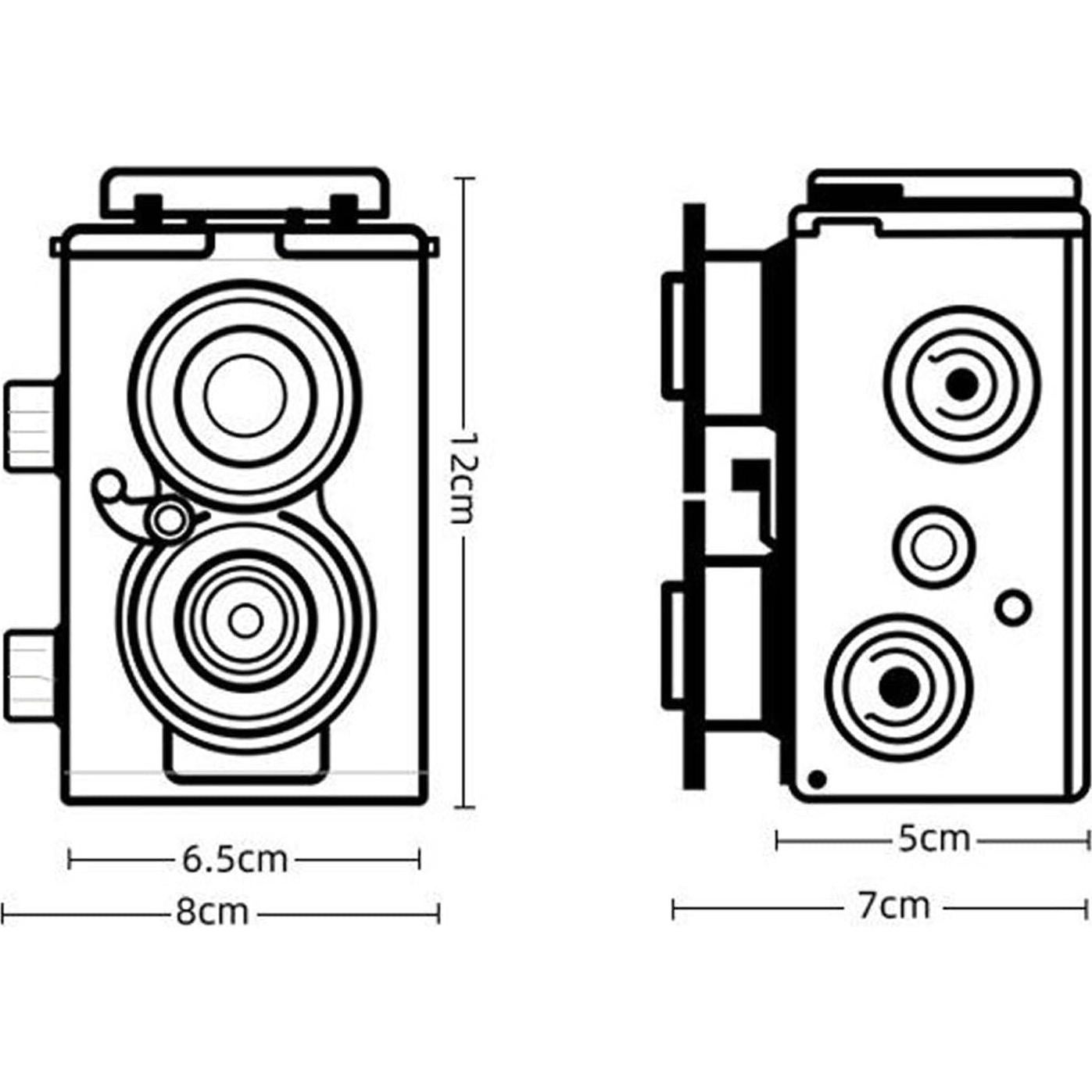 Cámara TLR de película 35MM VELATEMOR doble lente DIY