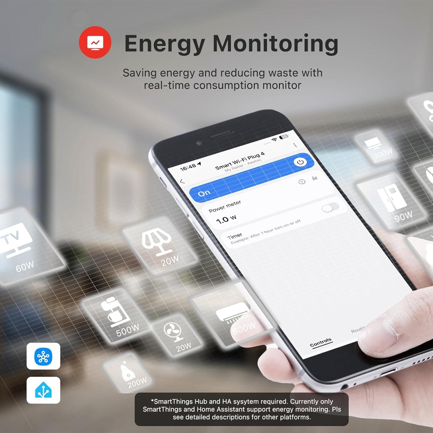 Enchufe Inteligente M1 ThirdReality Paquete de 4 Monitoreo Energía