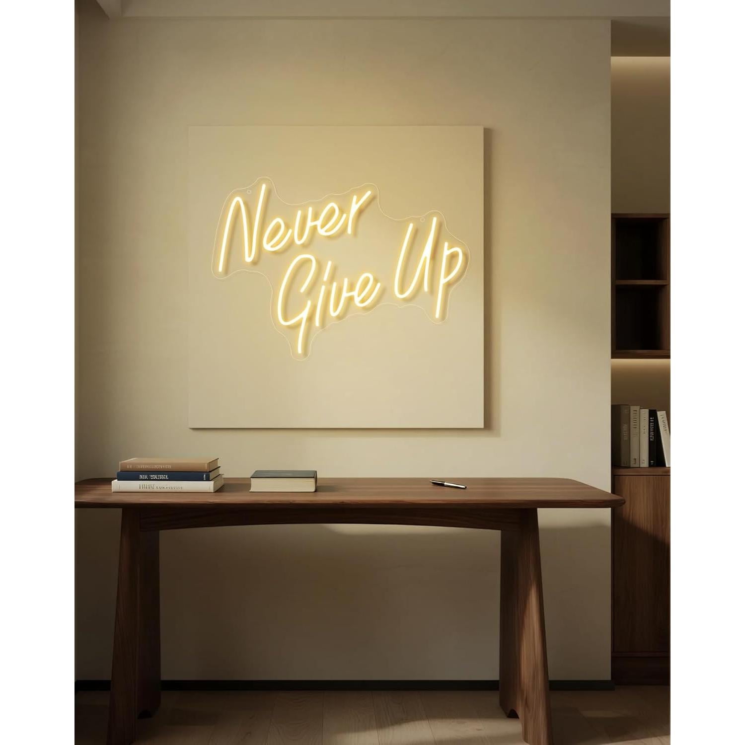 Letrero de Neón YIKBIK 'Nunca Te Rindas' USB 43.4x29.5cm