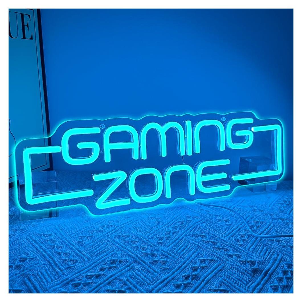 Cartel de Neón LED Zona de Juegos RuCvixkt 42.5x14cm