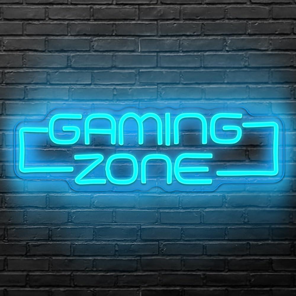 Cartel de Neón LED Zona de Juegos RuCvixkt 42.5x14cm