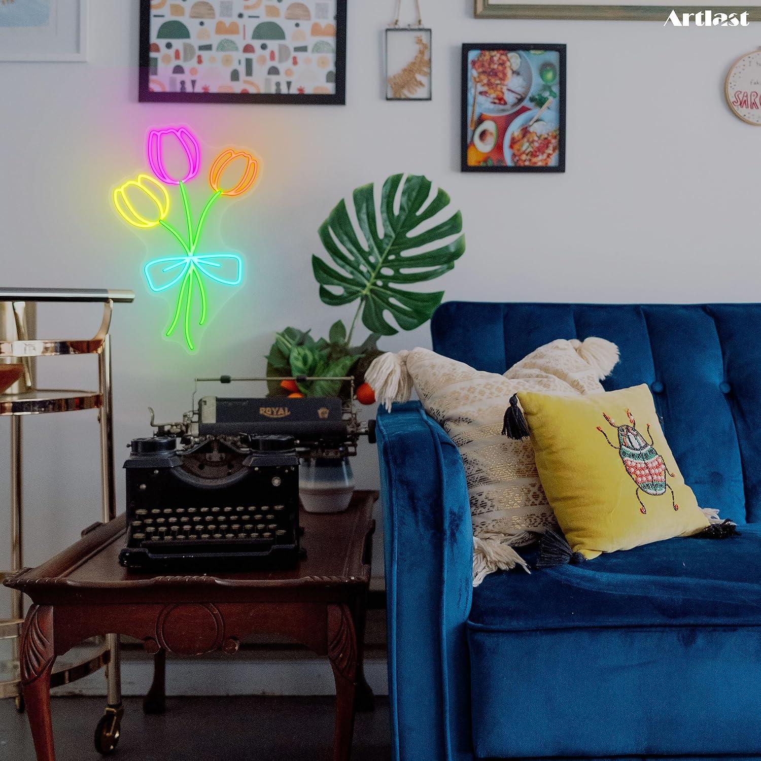 Lámpara LED de Neón Tulipán Artlast 40.96x27.31cm Regulable