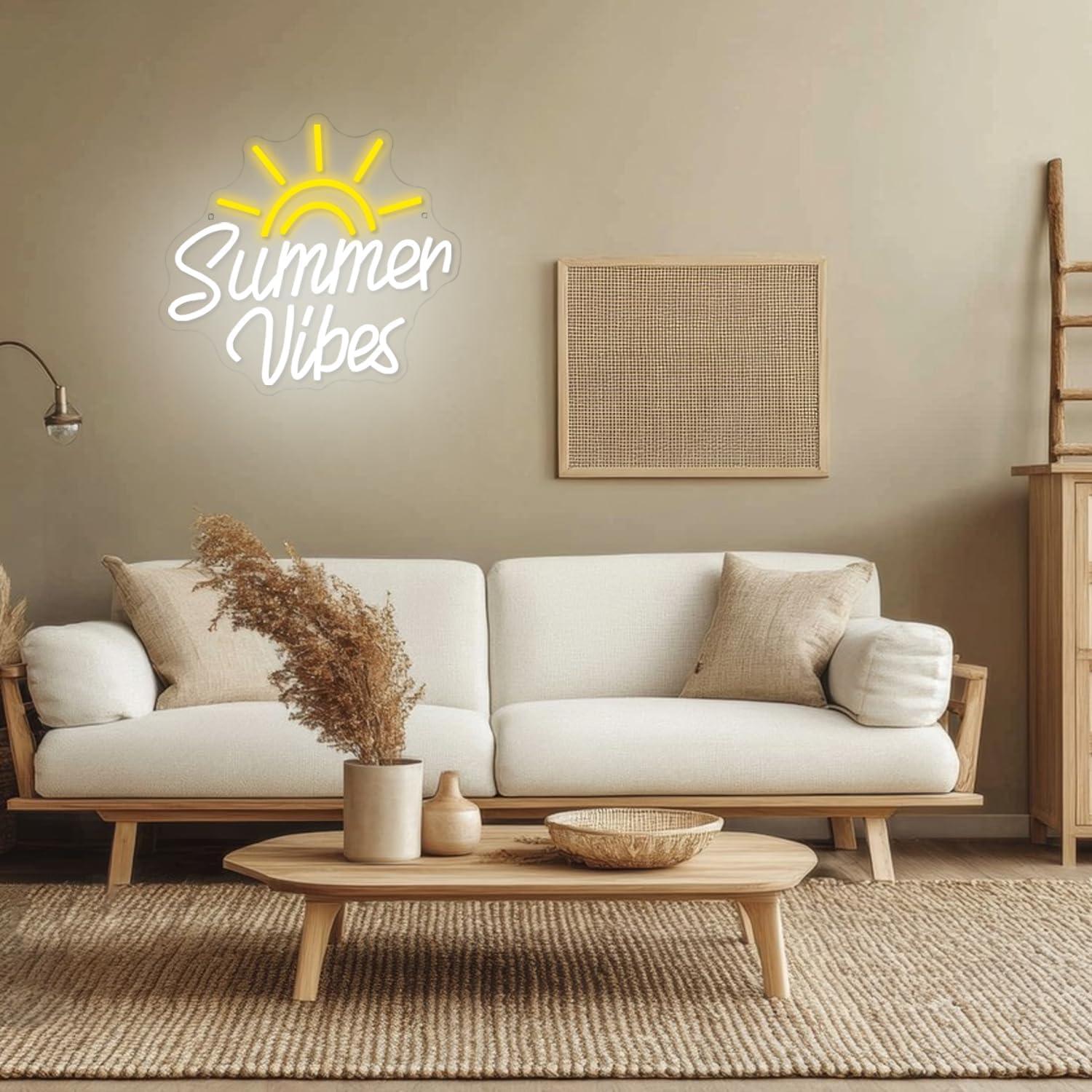 Cartel de Neón LED Vibras de Verano CHANNEON 32.8x30cm