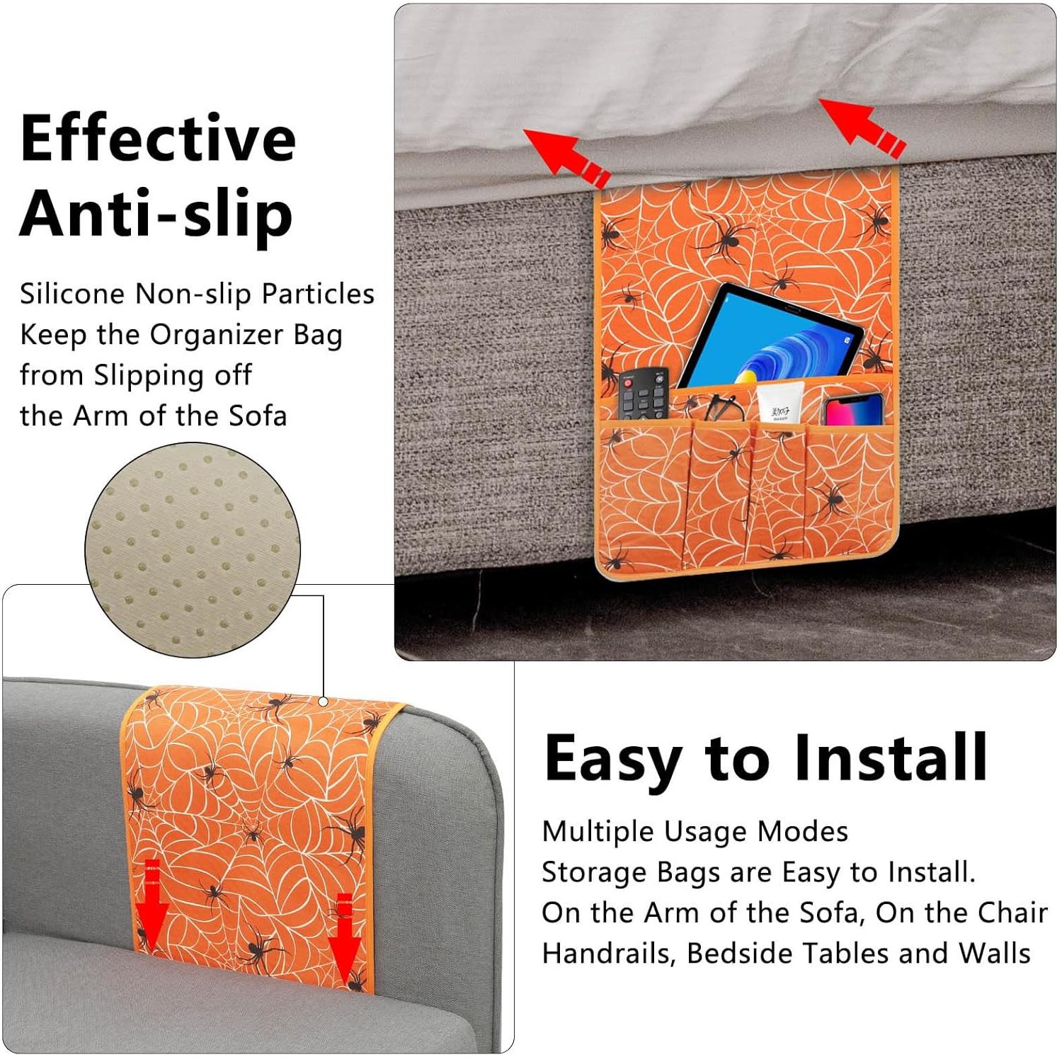 Soporte Organizador de Control Remoto WETRBWEH Naranja 90x31 cm