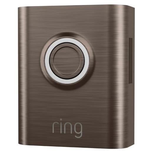 Ring Metallic Interchangeable Faceplate for Doorbells - Battery Doorbell Plus, Battery Doorbell Pro - Brushed Bronze