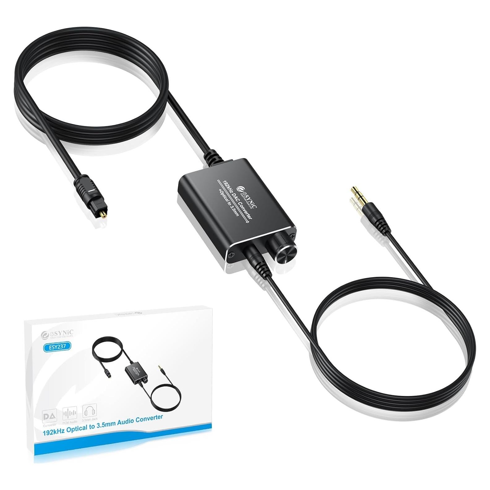 Adaptador Óptico a 3.5mm eSynic 192kHz Plug & Play