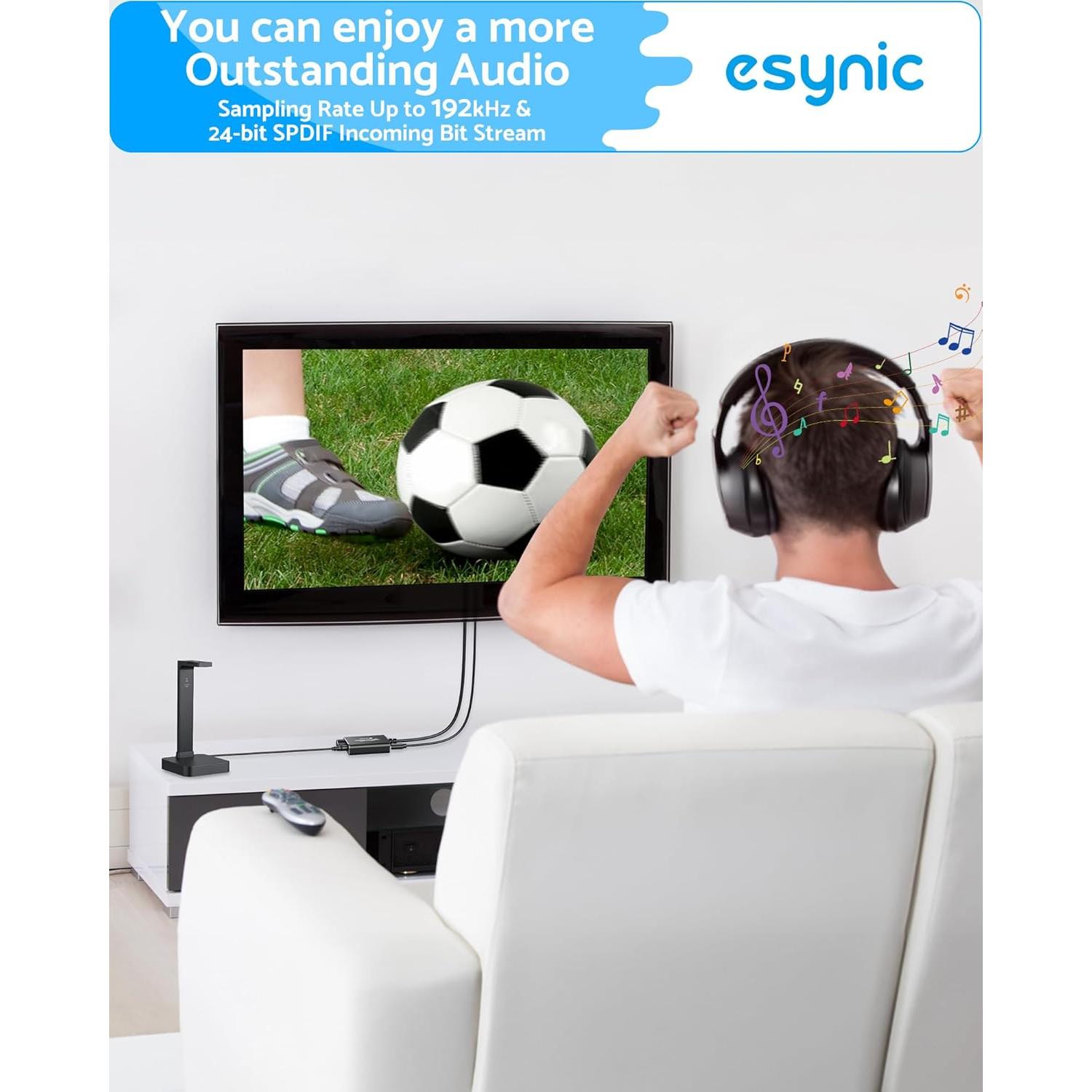 Adaptador Óptico a 3.5mm eSynic 192kHz Plug & Play