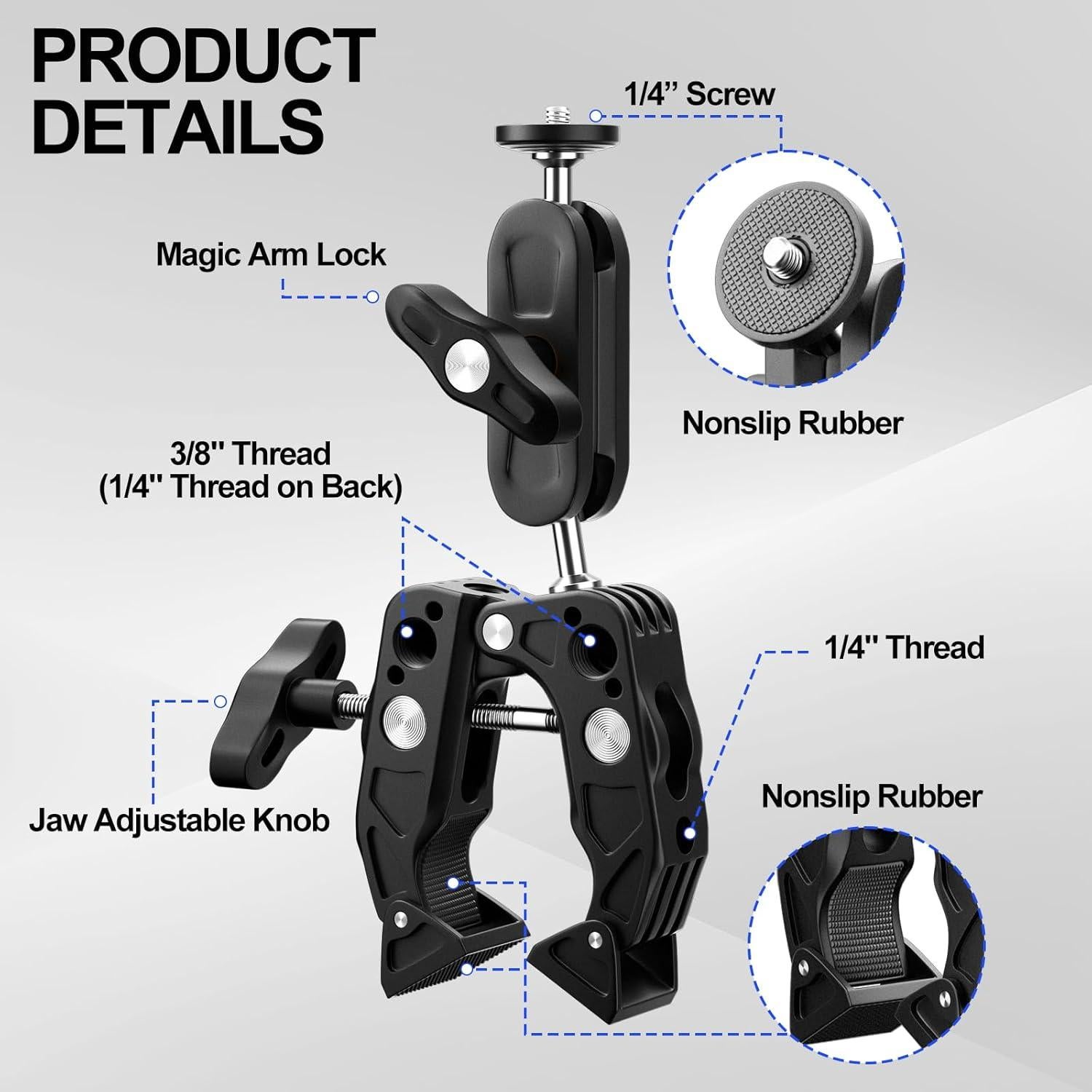 Soporte de Cámara Super Clamp Fotoumgl con Brazo Mágico 360°