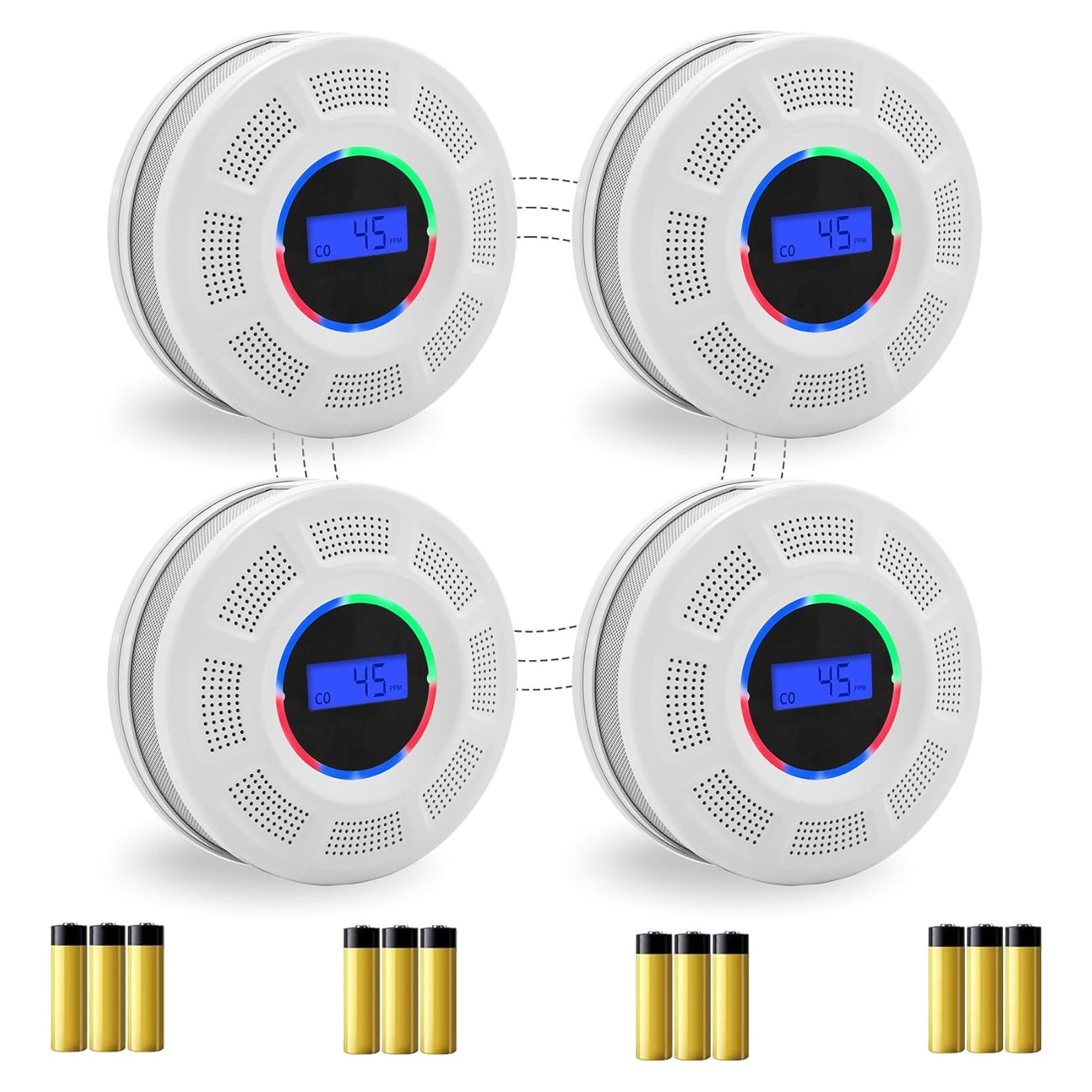 Detector de Humo y Monóxido GiiHoo JKD-541COM-R Inalámbrico
