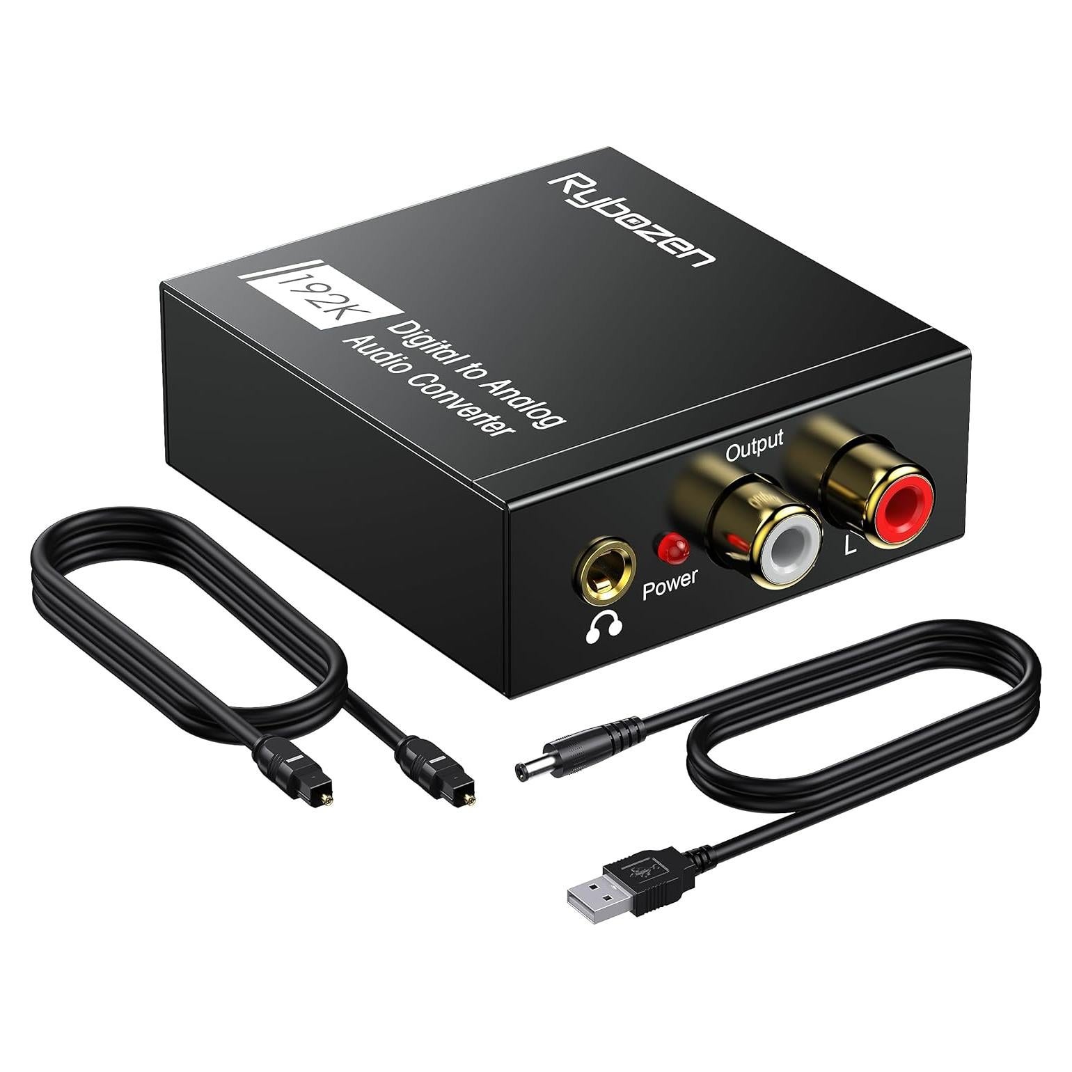 Convertidor de Audio Digital a Analógico Rybozen 192KHz RCA 3.5mm