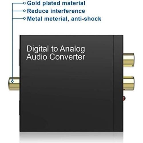 Convertidor de Audio Digital a Analógico Rybozen 192KHz RCA 3.5mm