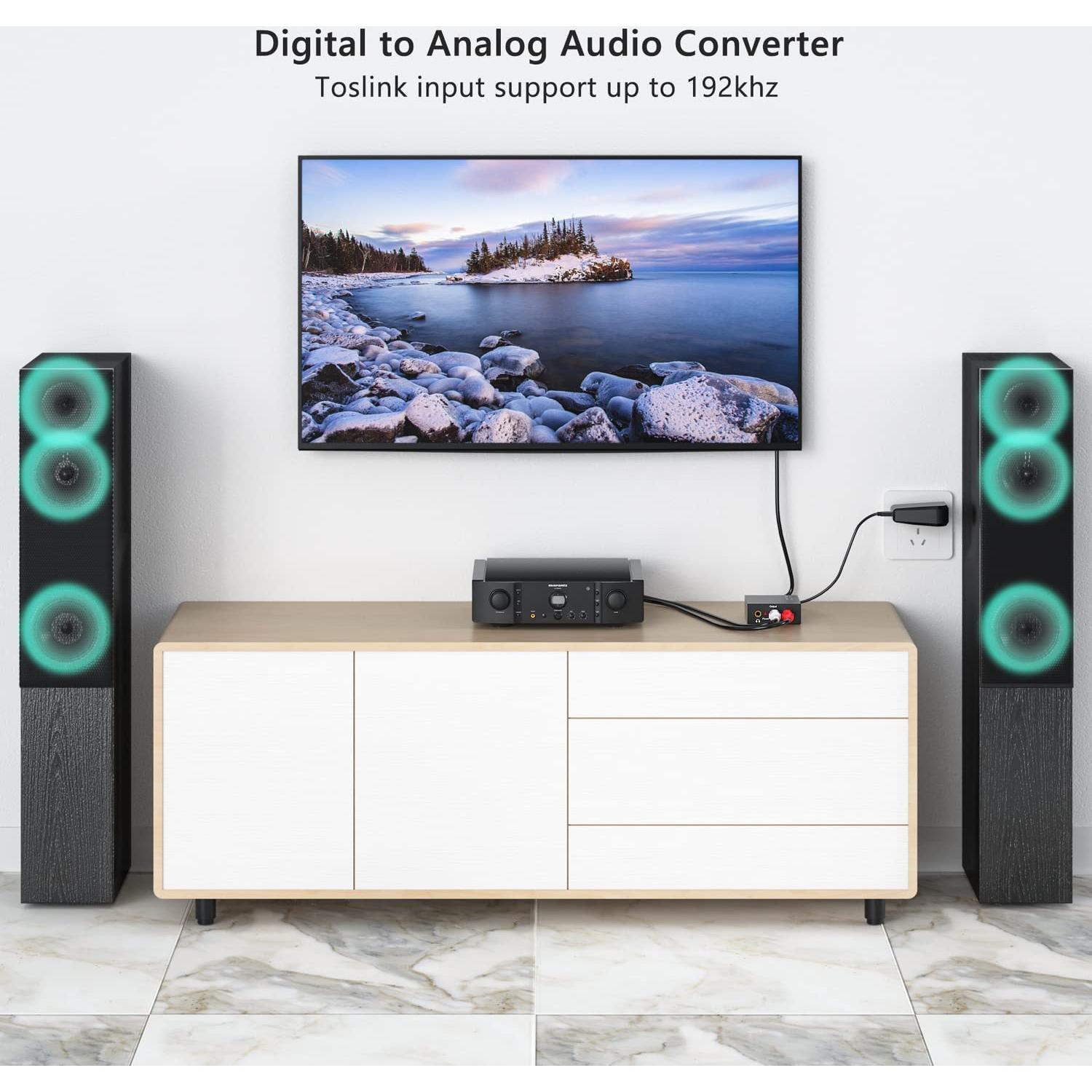 Convertidor de Audio Digital a Analógico Rybozen 192KHz RCA 3.5mm