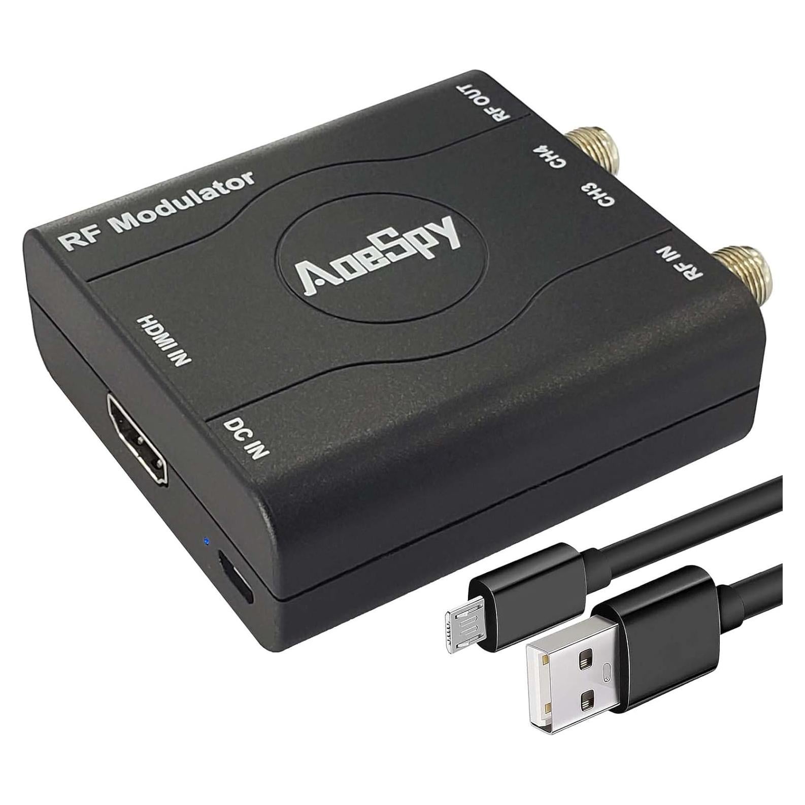 Adaptador HDMI a Coaxial AoeSpy - Convertidor RF VHF para TV