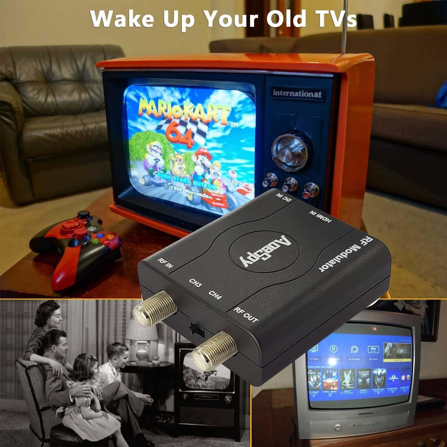 Adaptador HDMI a Coaxial AoeSpy - Convertidor RF VHF para TV