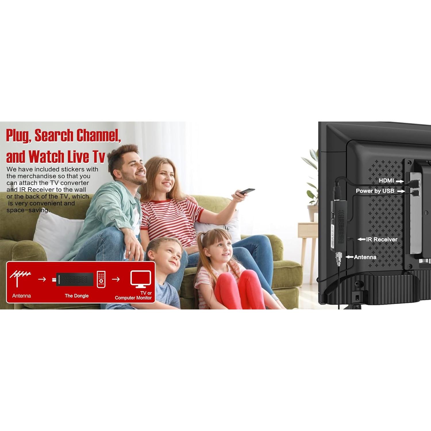 Caja Convertidora de TV Digital Mediasonic HW135STB 1080P HDMI