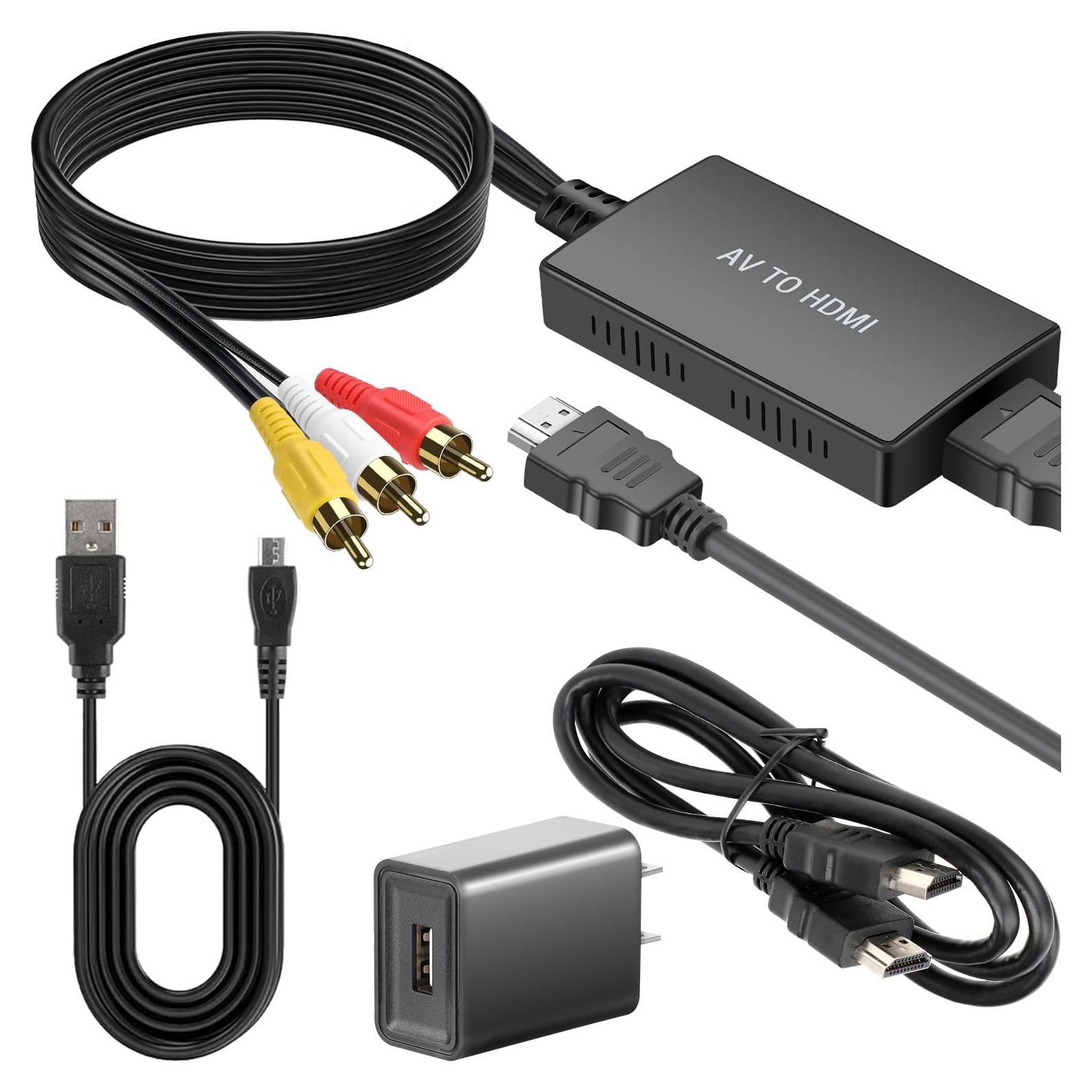 Convertidor RCA a HDMI Pasow 1080P - Adaptador AV para TV