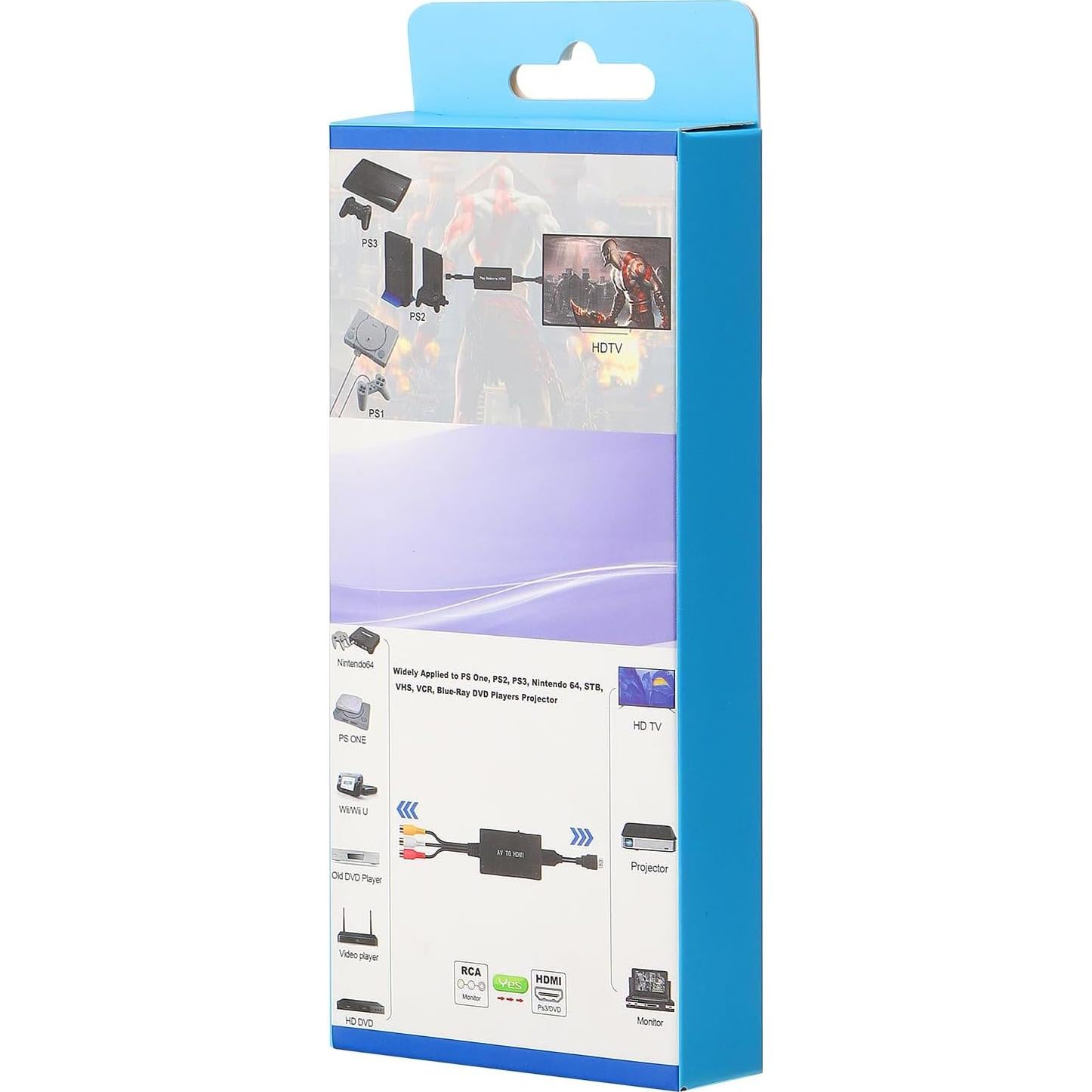 Convertidor RCA a HDMI Pasow 1080P - Adaptador AV para TV