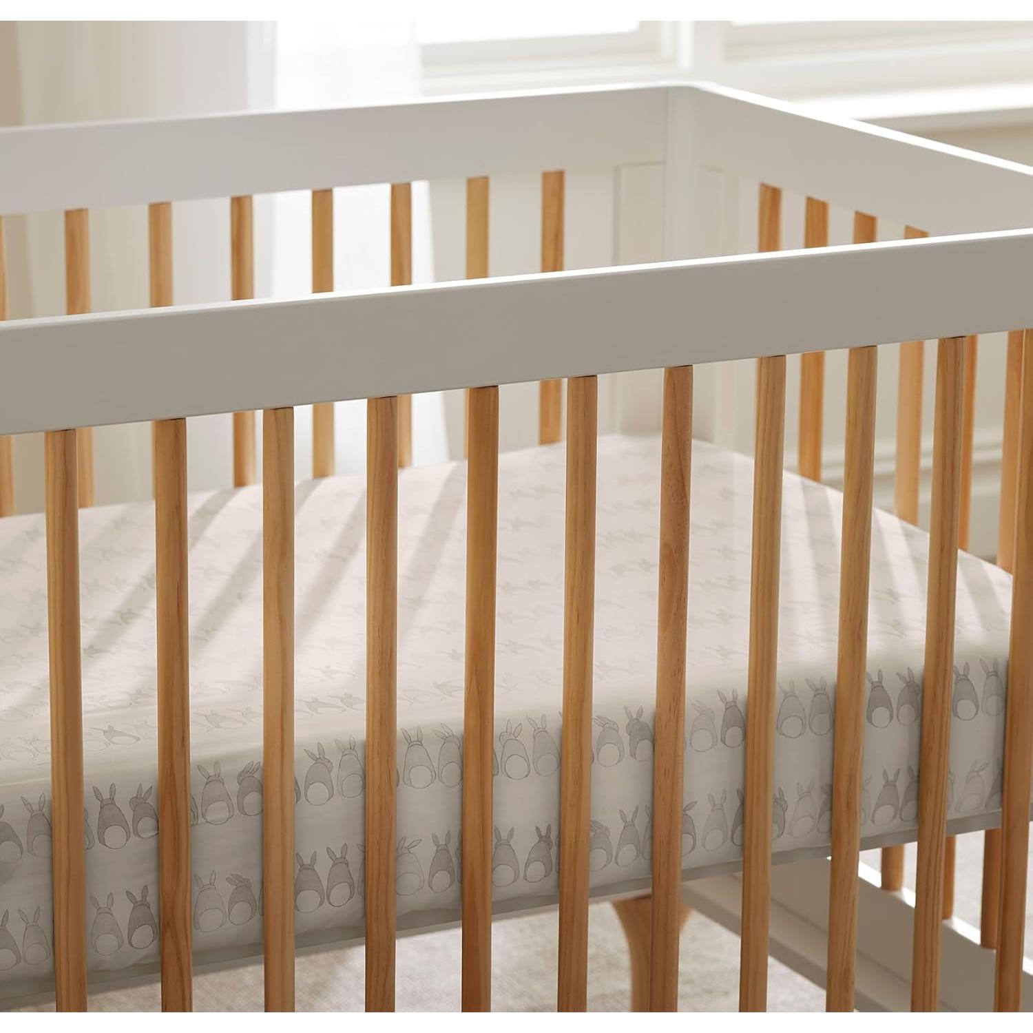 Sábana Ajustable para Cuna Boll & Branch Cottontail 100% Algodón