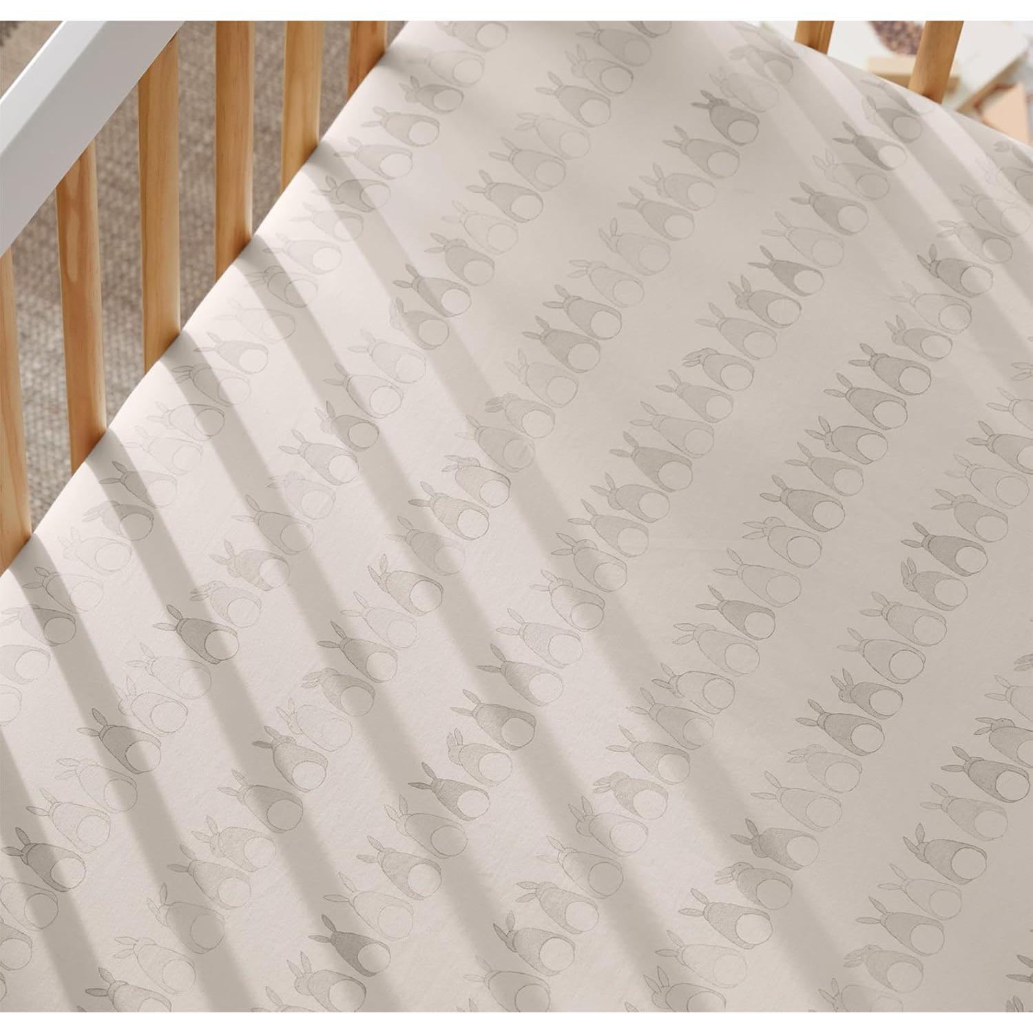 Sábana Ajustable para Cuna Boll & Branch Cottontail 100% Algodón