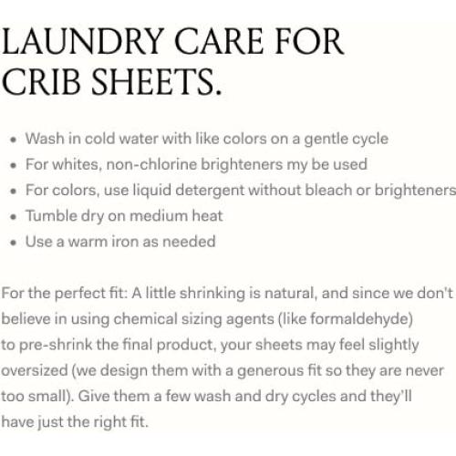 Sábana Ajustable para Cuna Boll & Branch Cottontail 100% Algodón