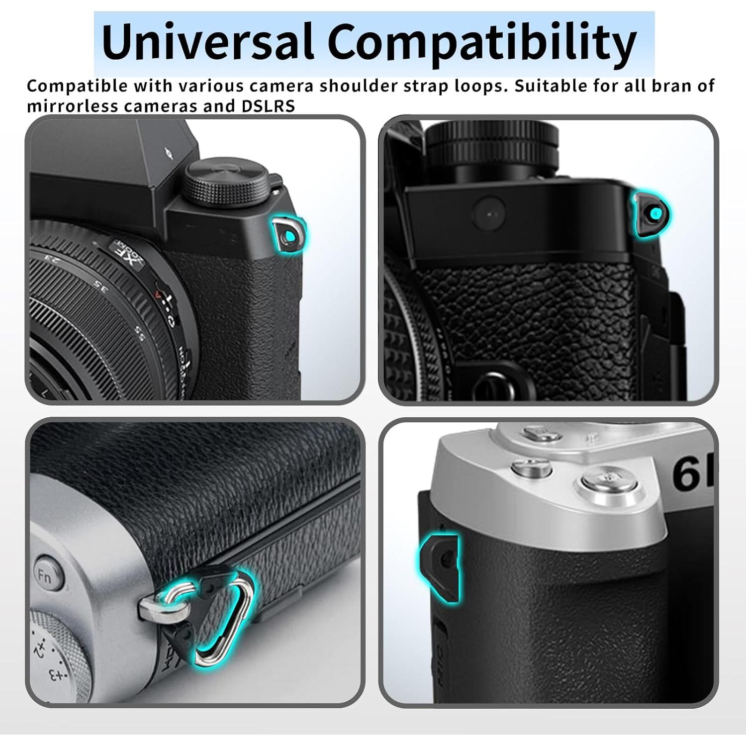 Correa de Cámara Universal KONXISA 100 cm Nylon Gris