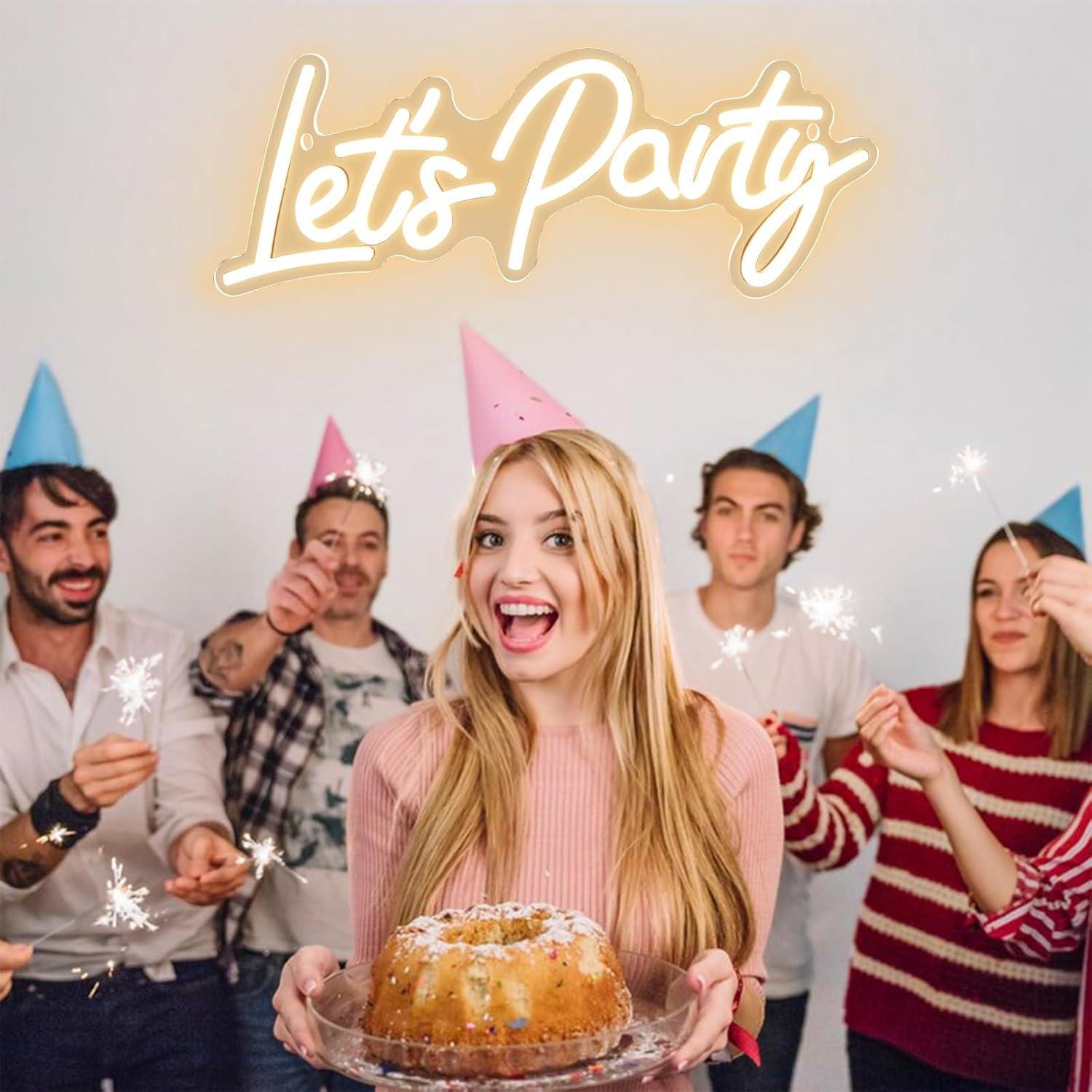 Señal de Neón LED Regulable AYwYyjCh 38.1x15.2cm Blanca Cálida